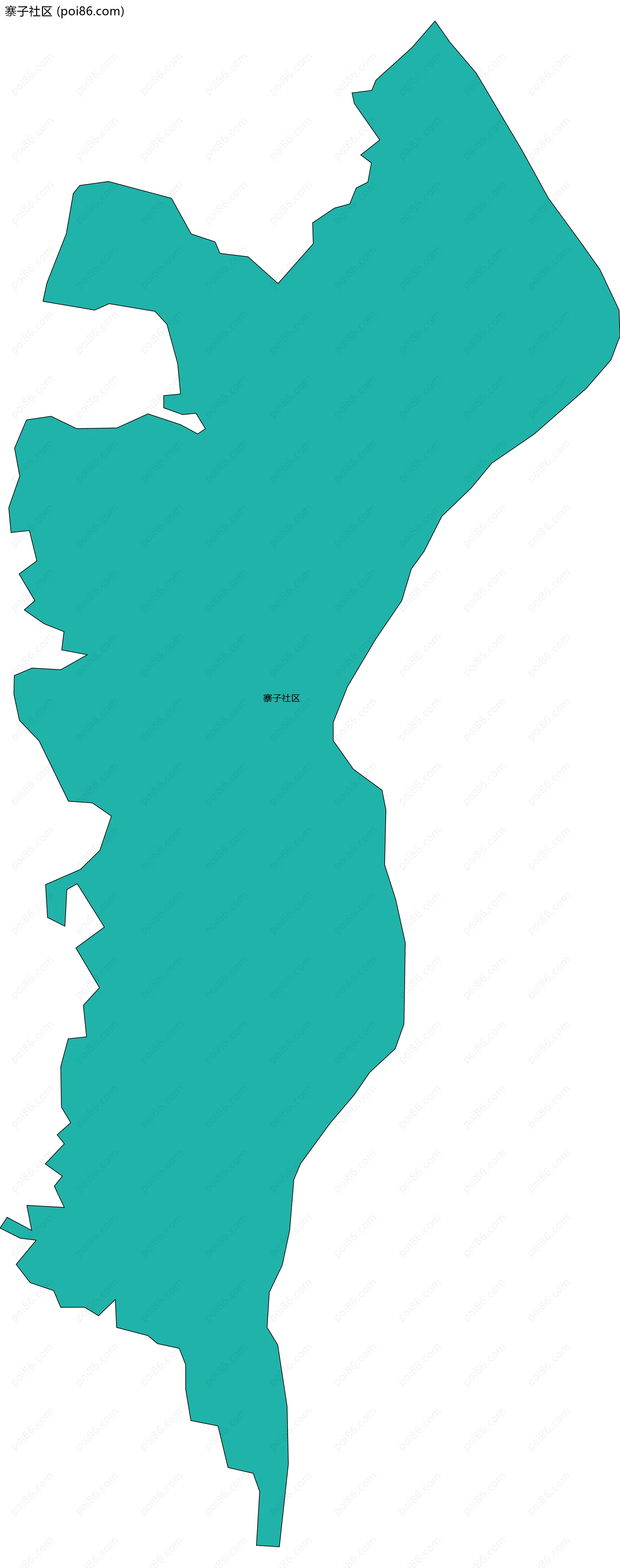 寨子社区边界地图