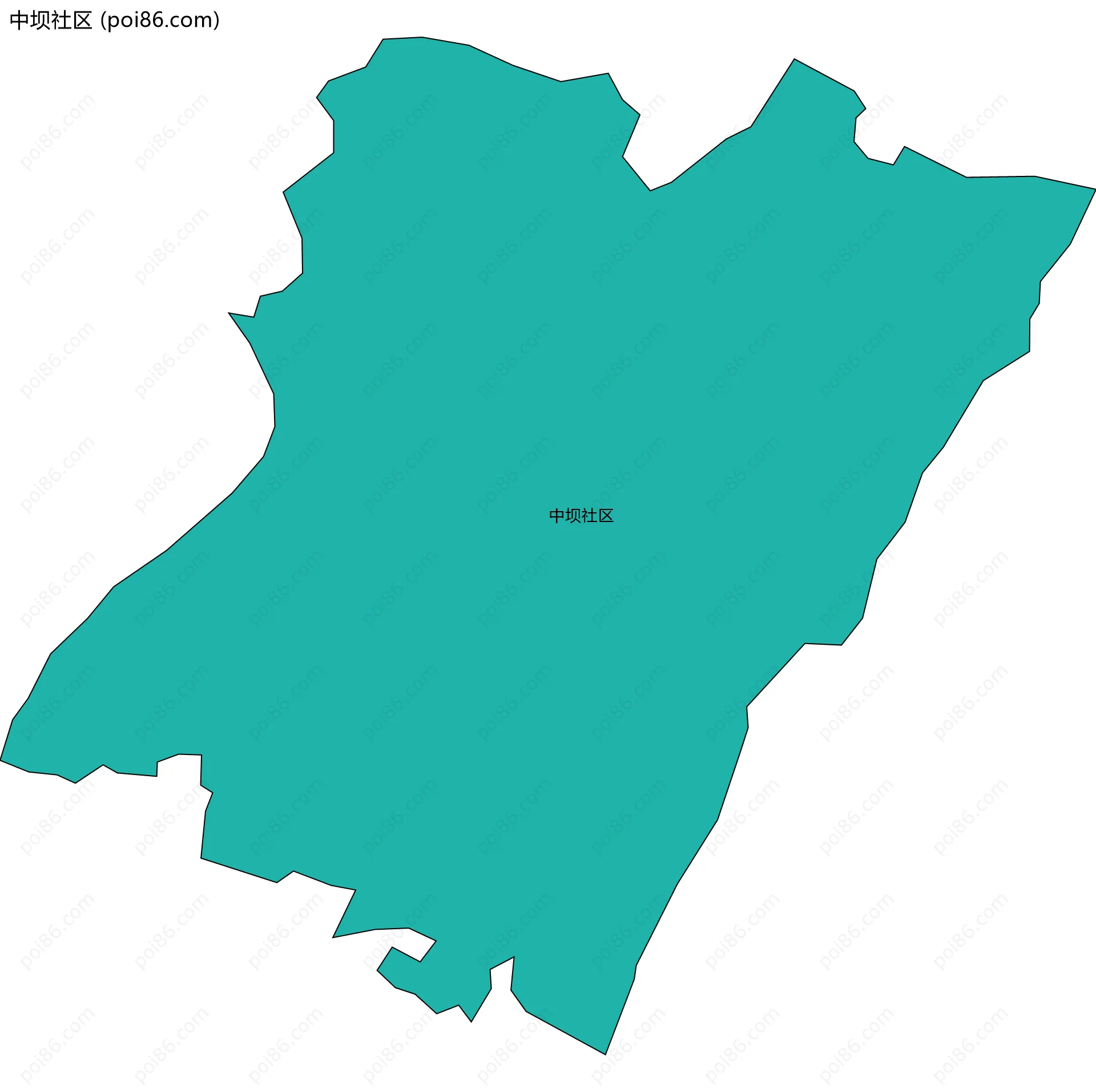 中坝社区边界地图