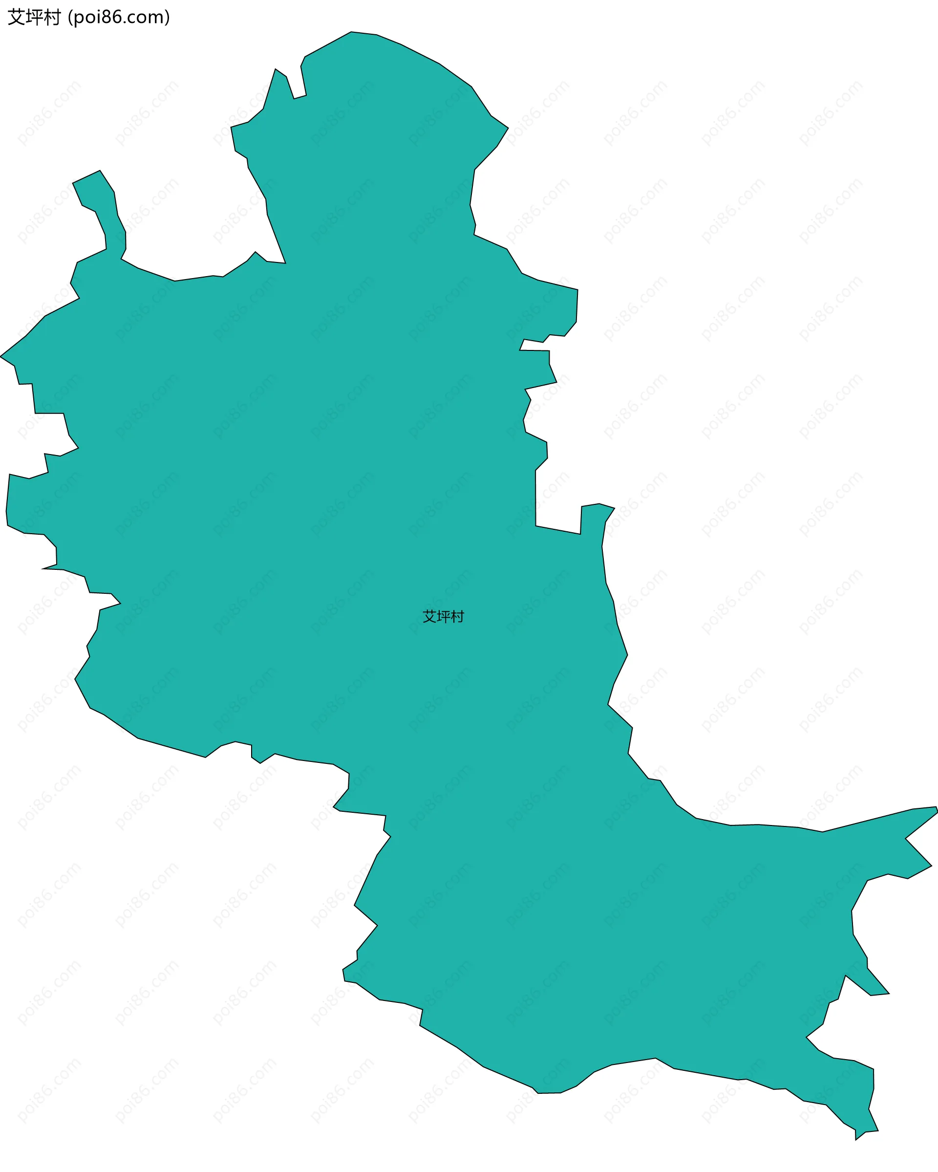 艾坪村边界地图