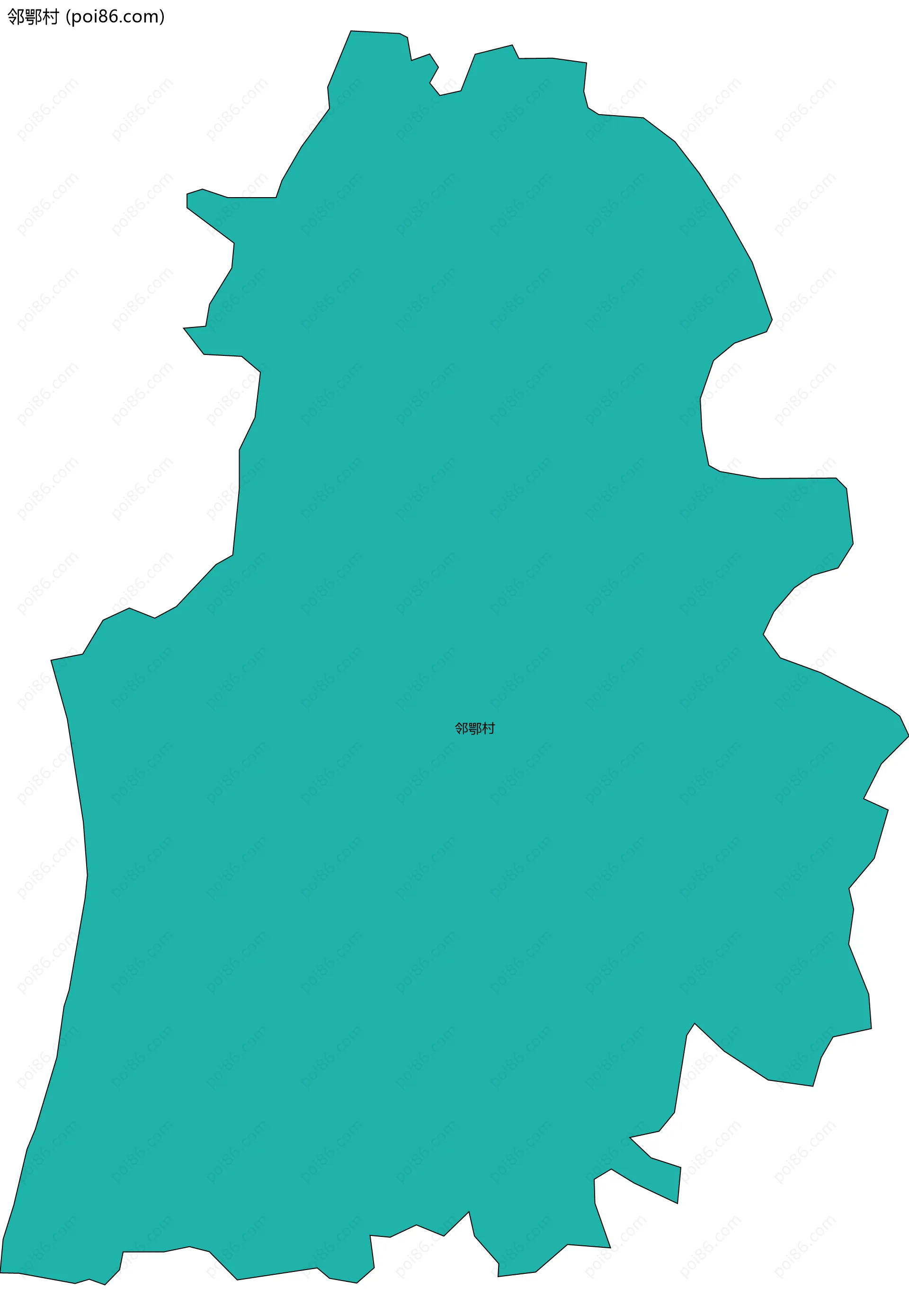 邻鄂村边界地图