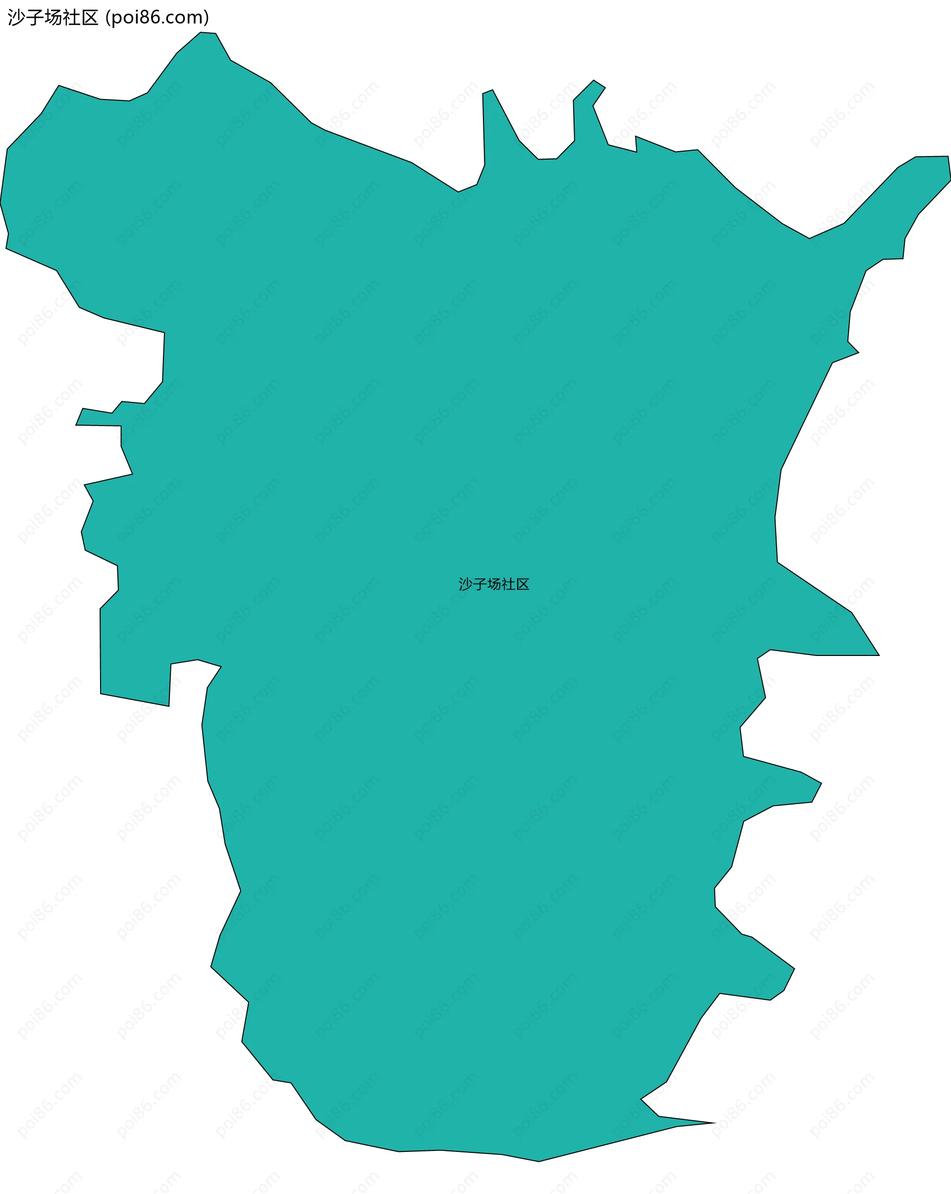 沙子场社区边界地图