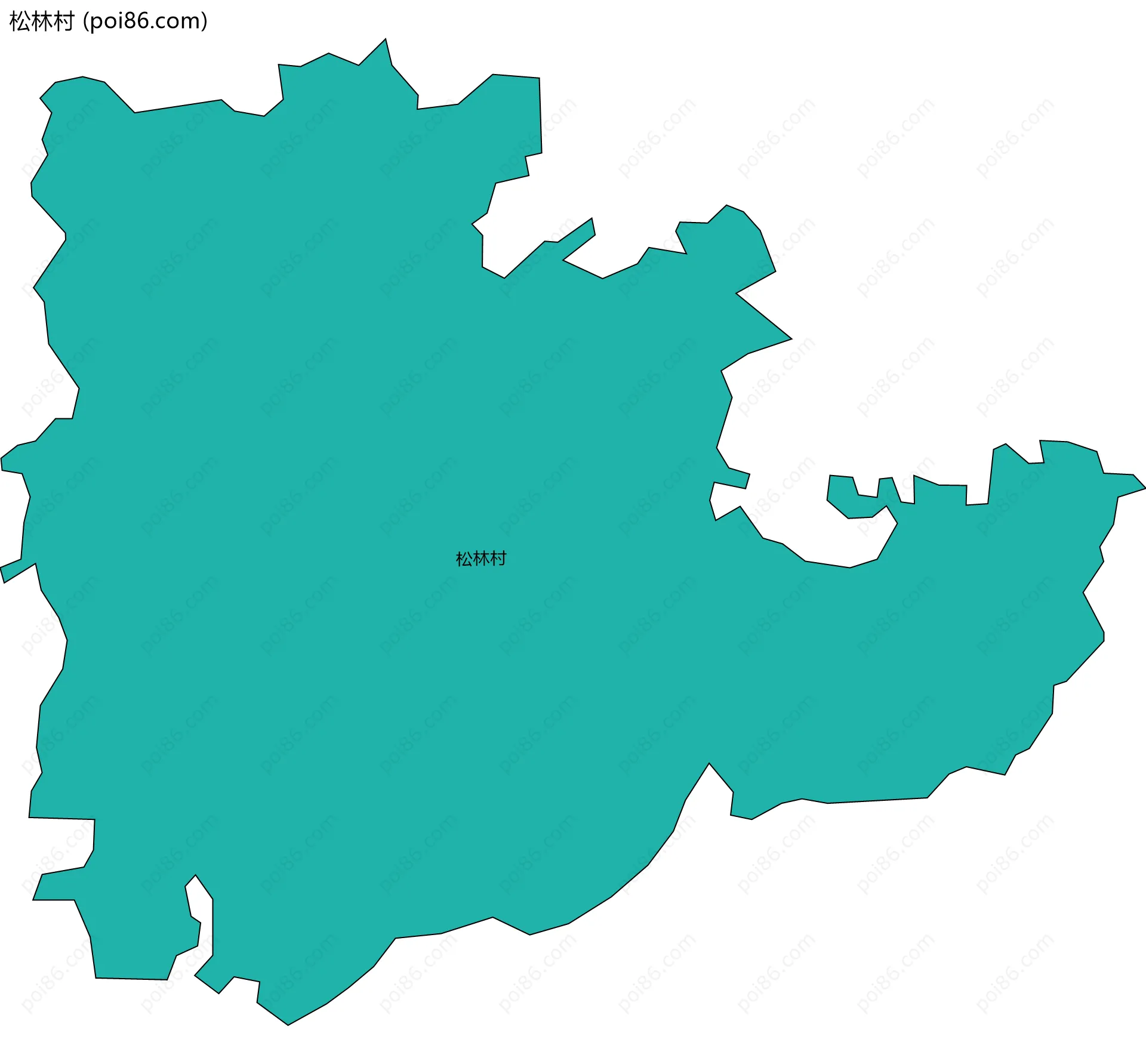 松林村边界地图