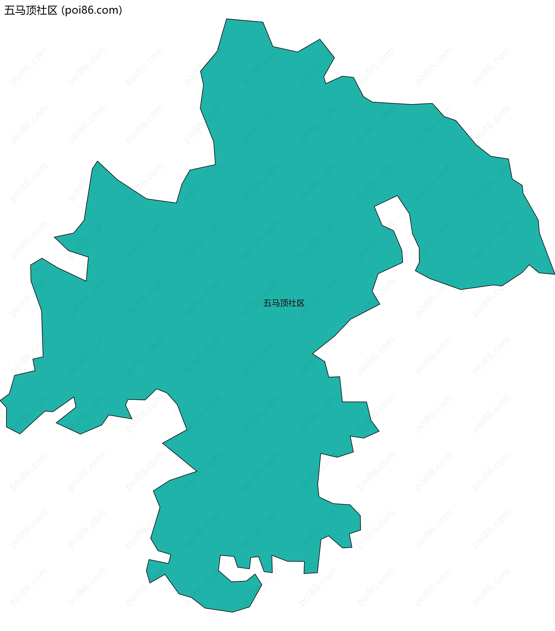 五马顶社区边界地图