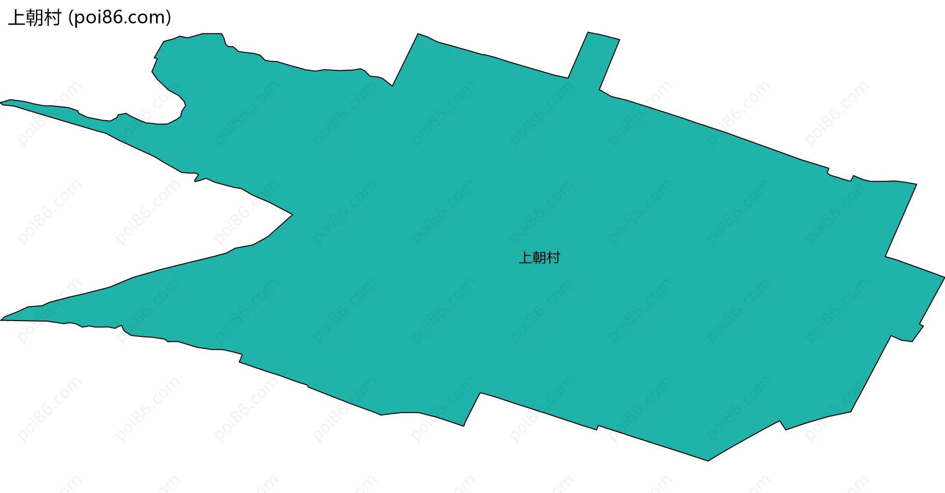 上朝村边界地图