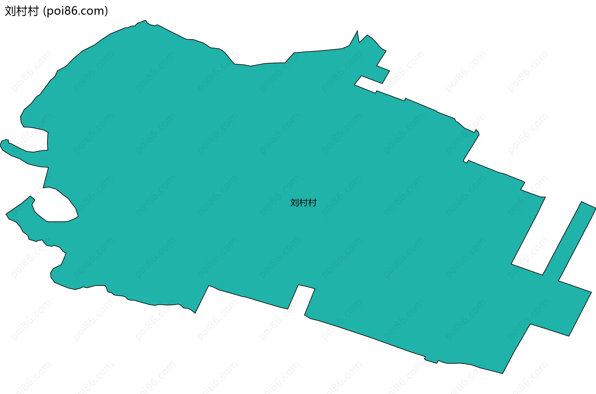 刘村村边界地图
