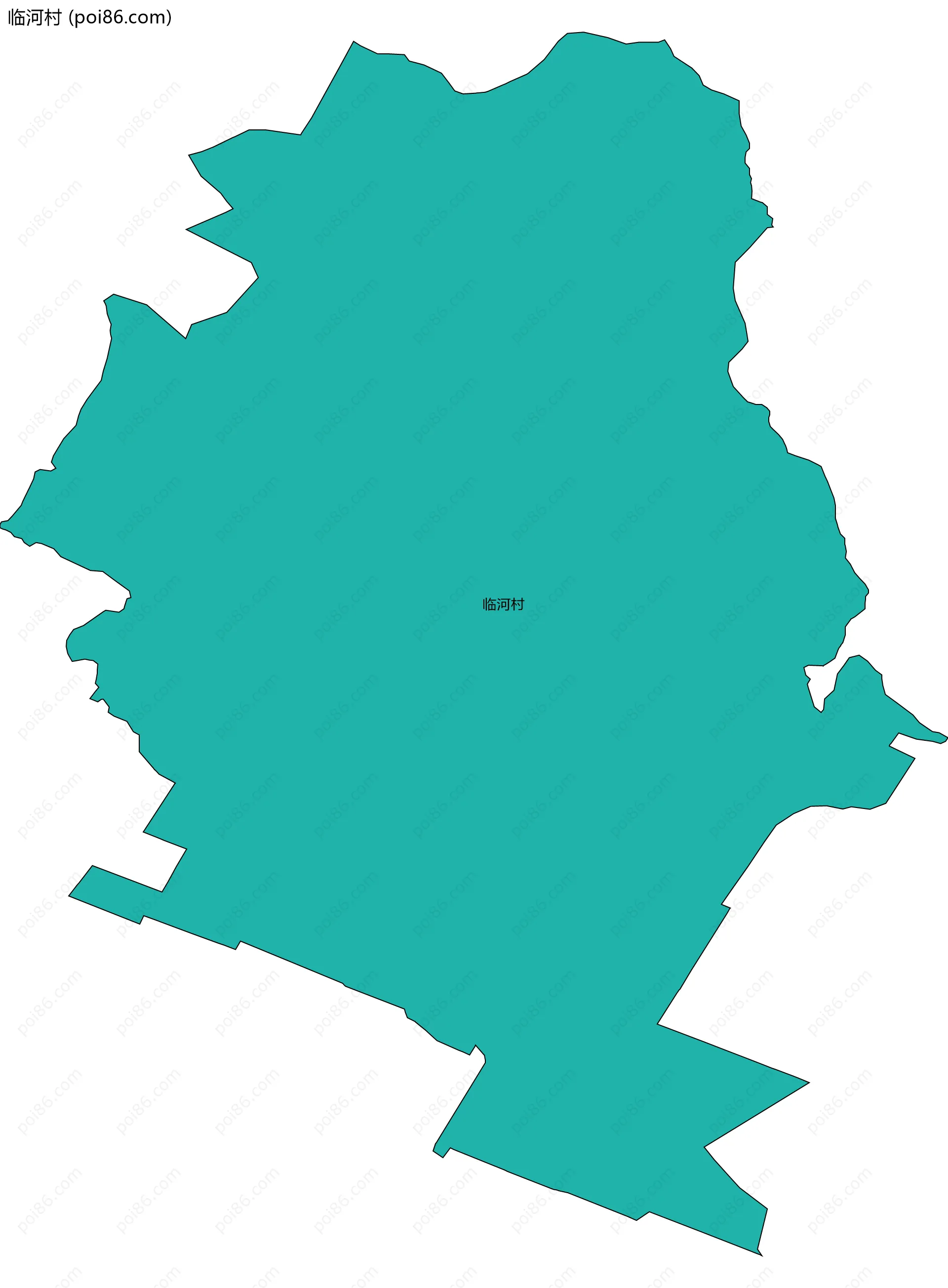 临河村边界地图