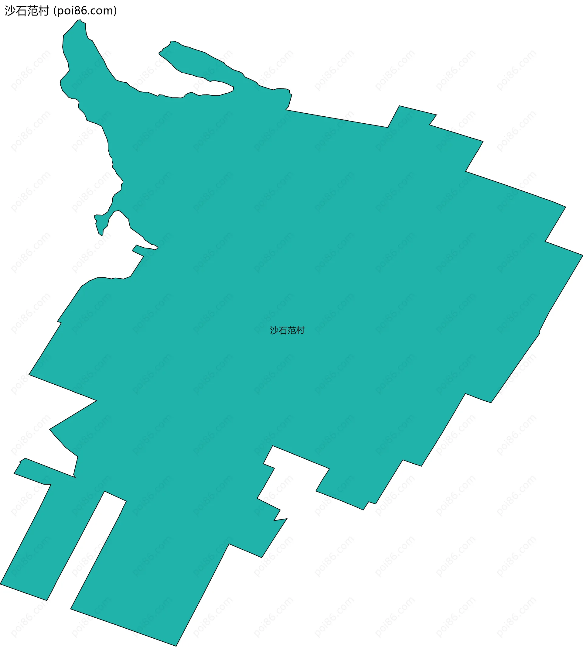 沙石范村边界地图