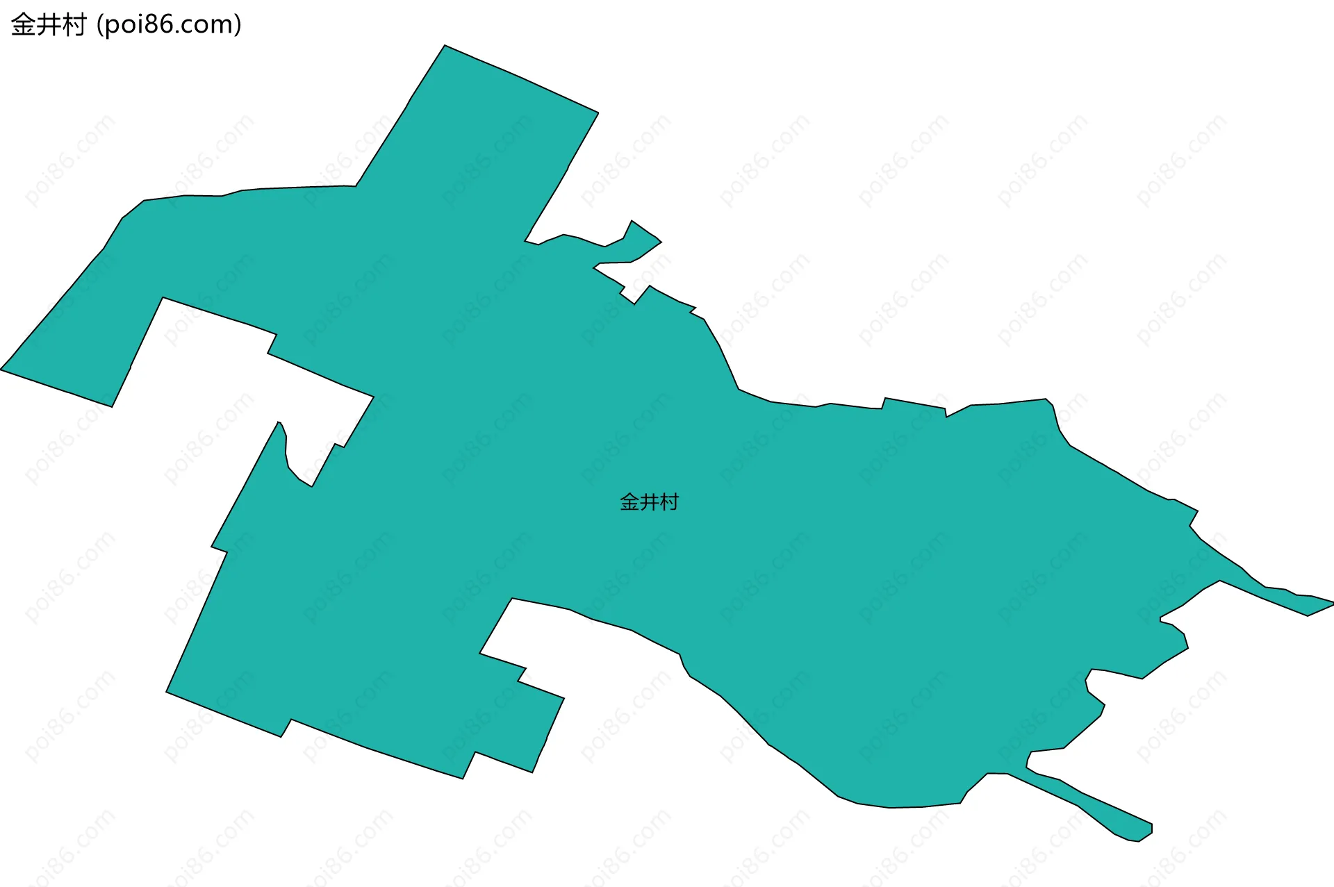 金井村边界地图