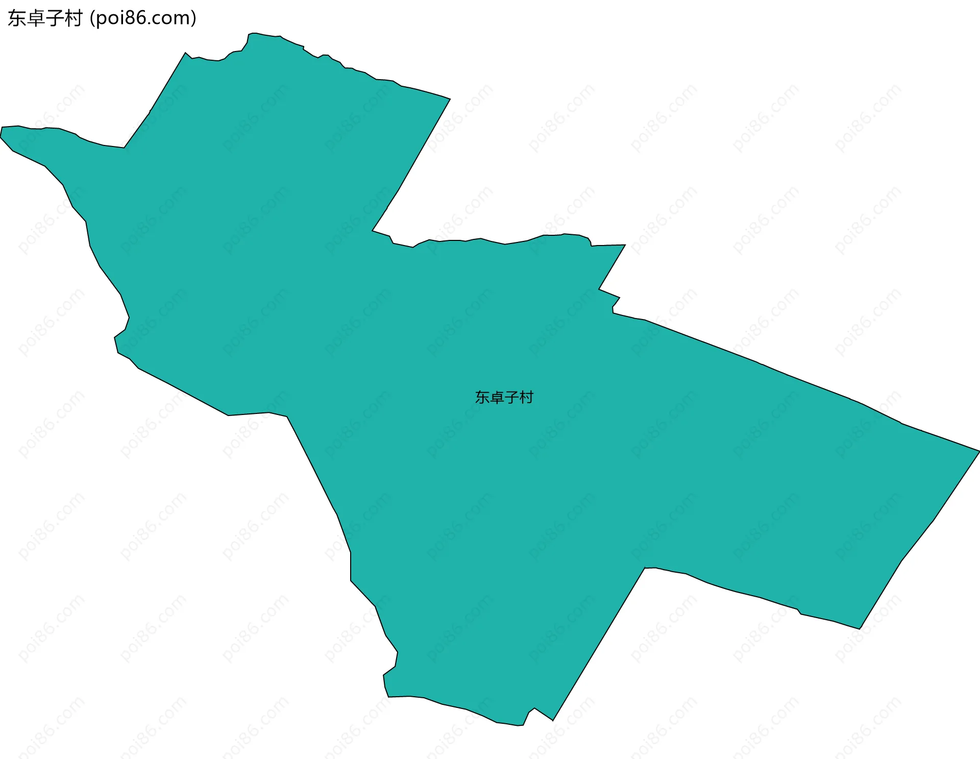 东卓子村边界地图