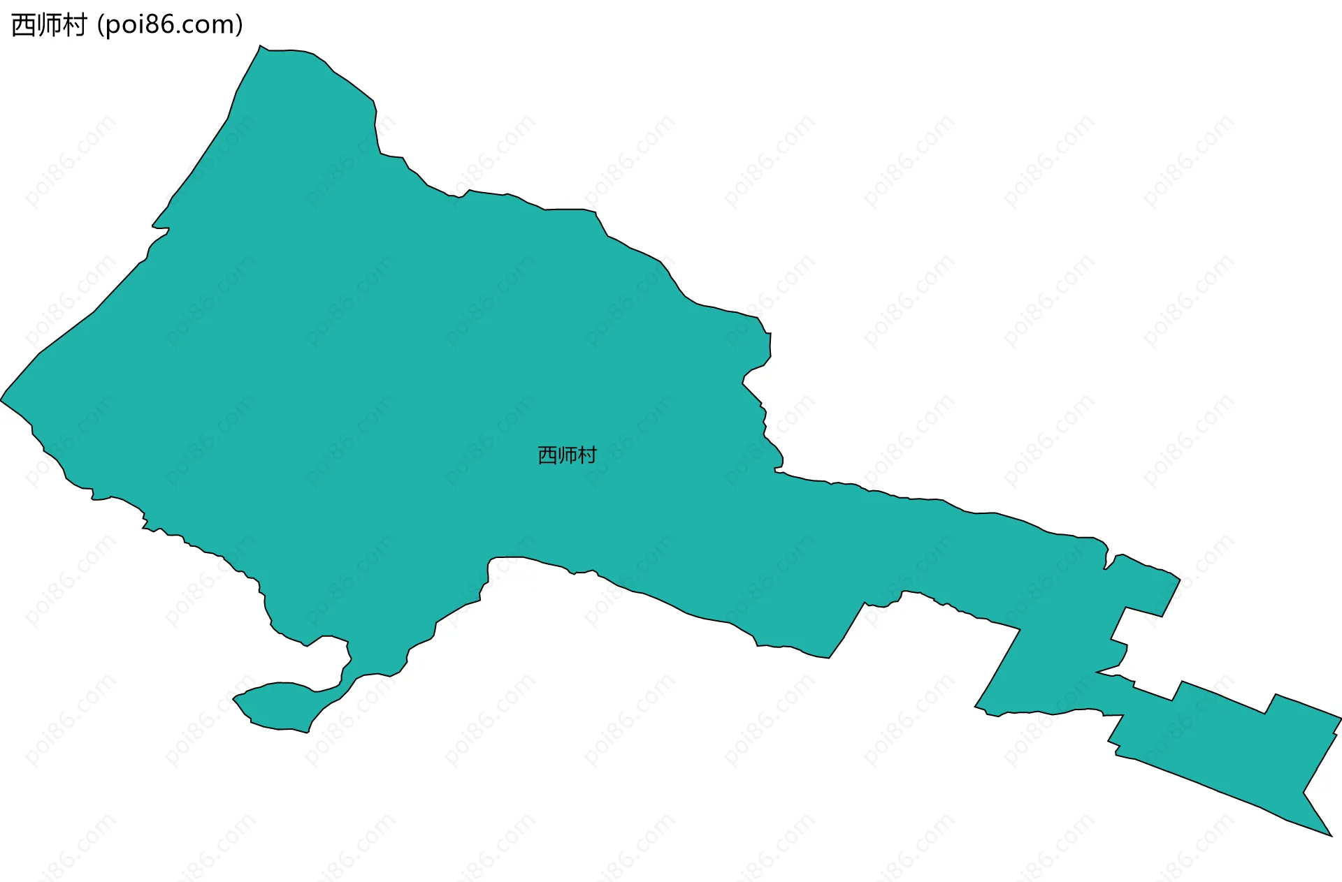 西师村边界地图