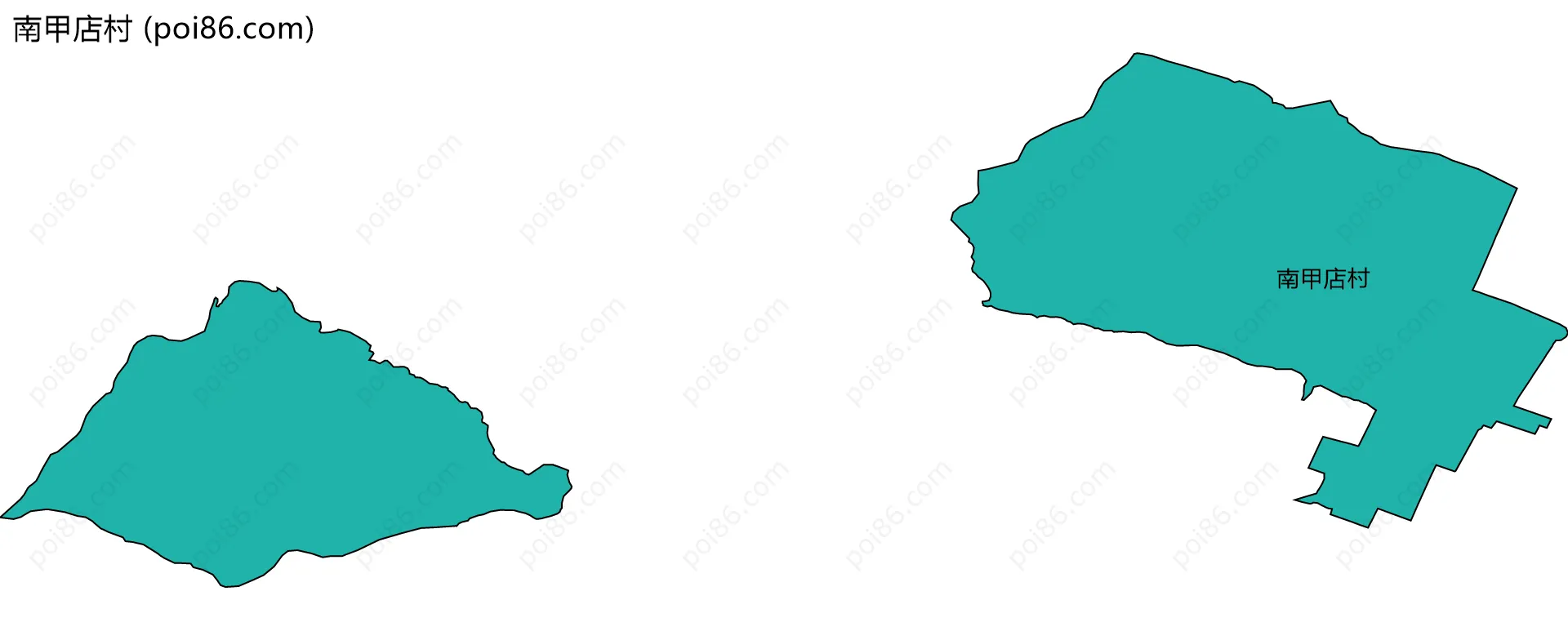 南甲店村边界地图