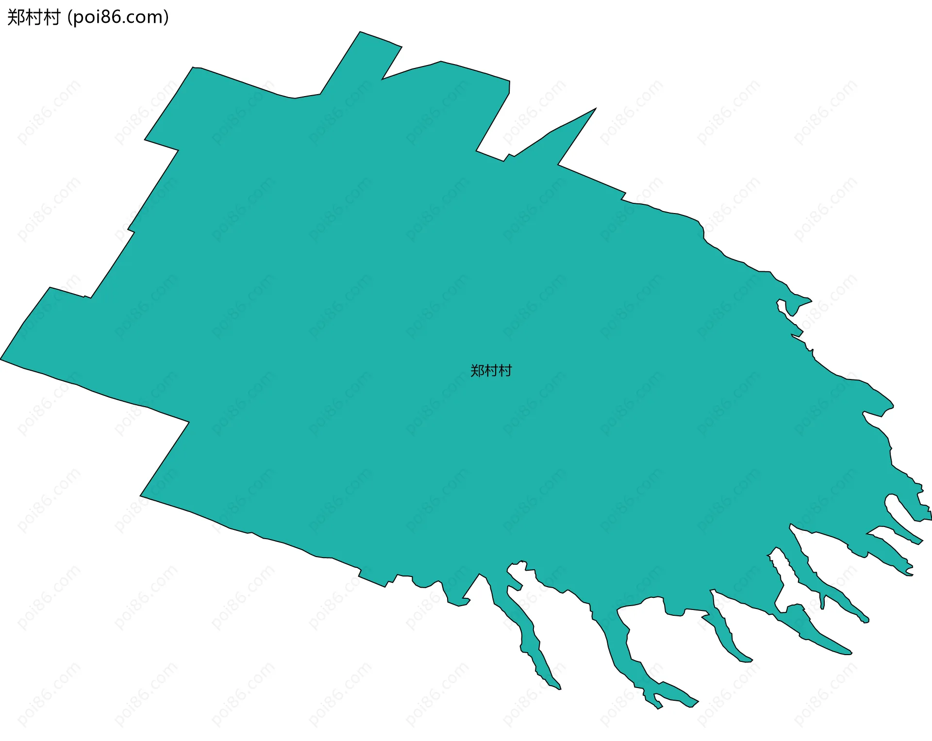 郑村村边界地图