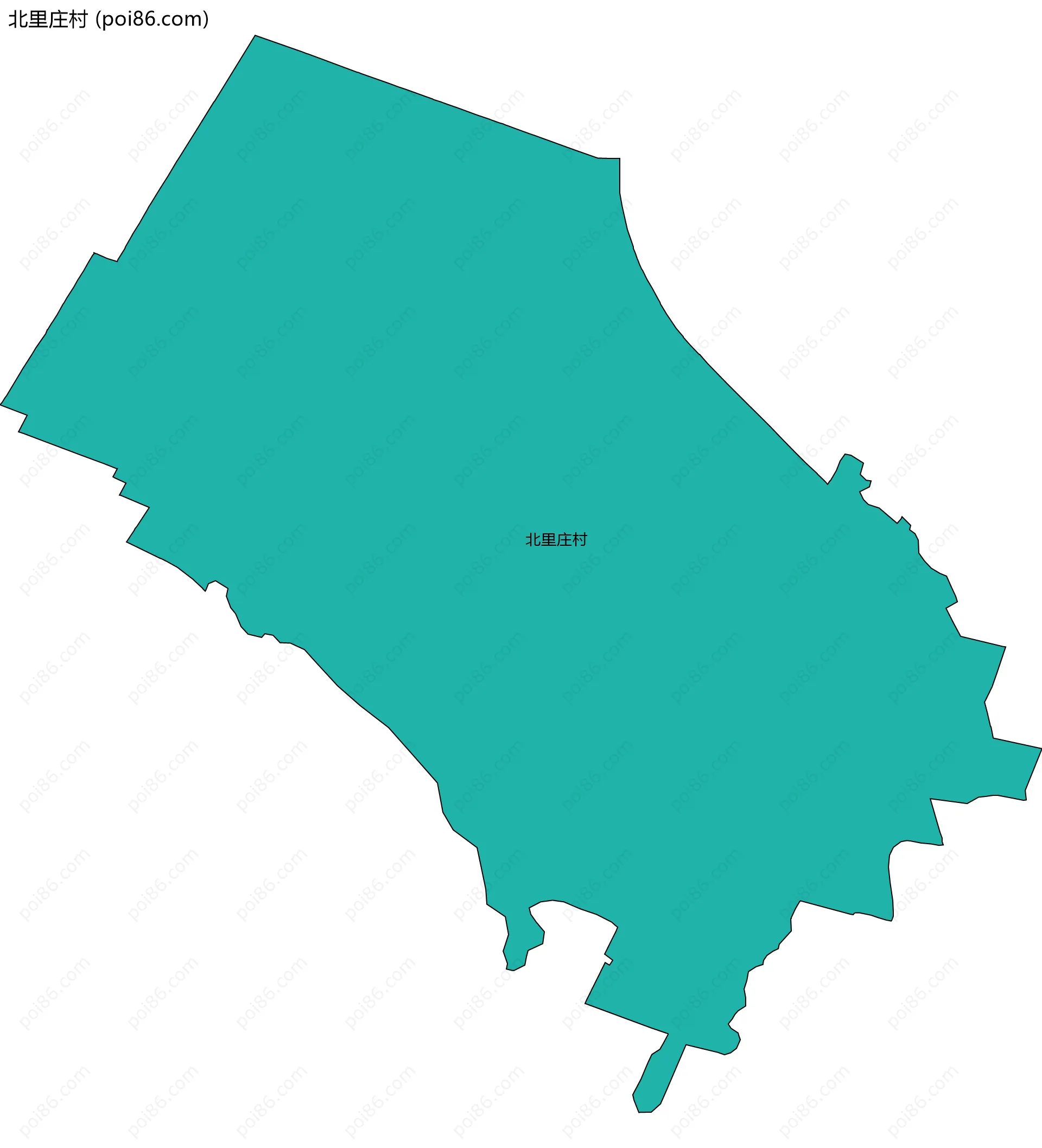 北里庄村边界地图