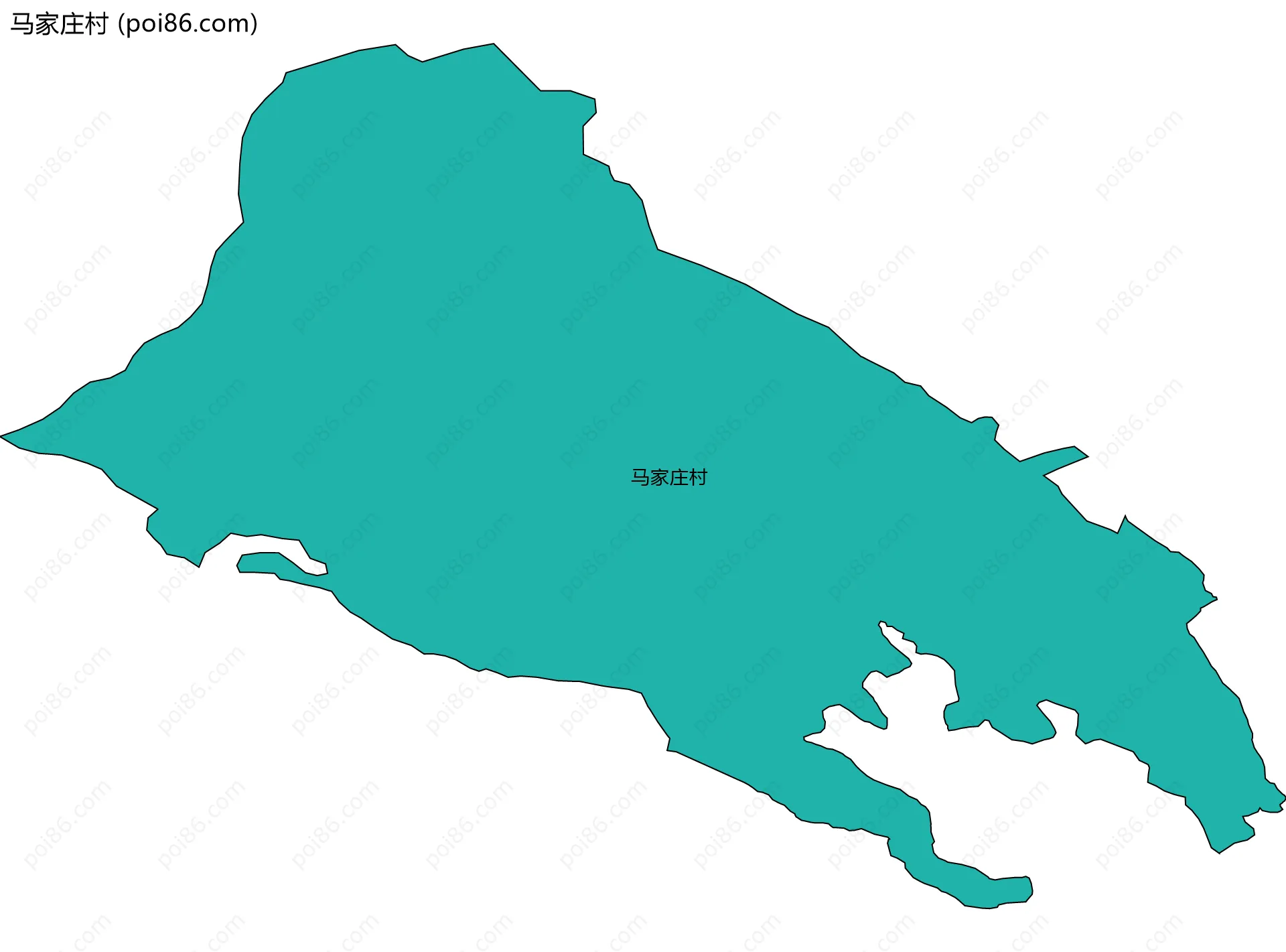 马家庄村边界地图