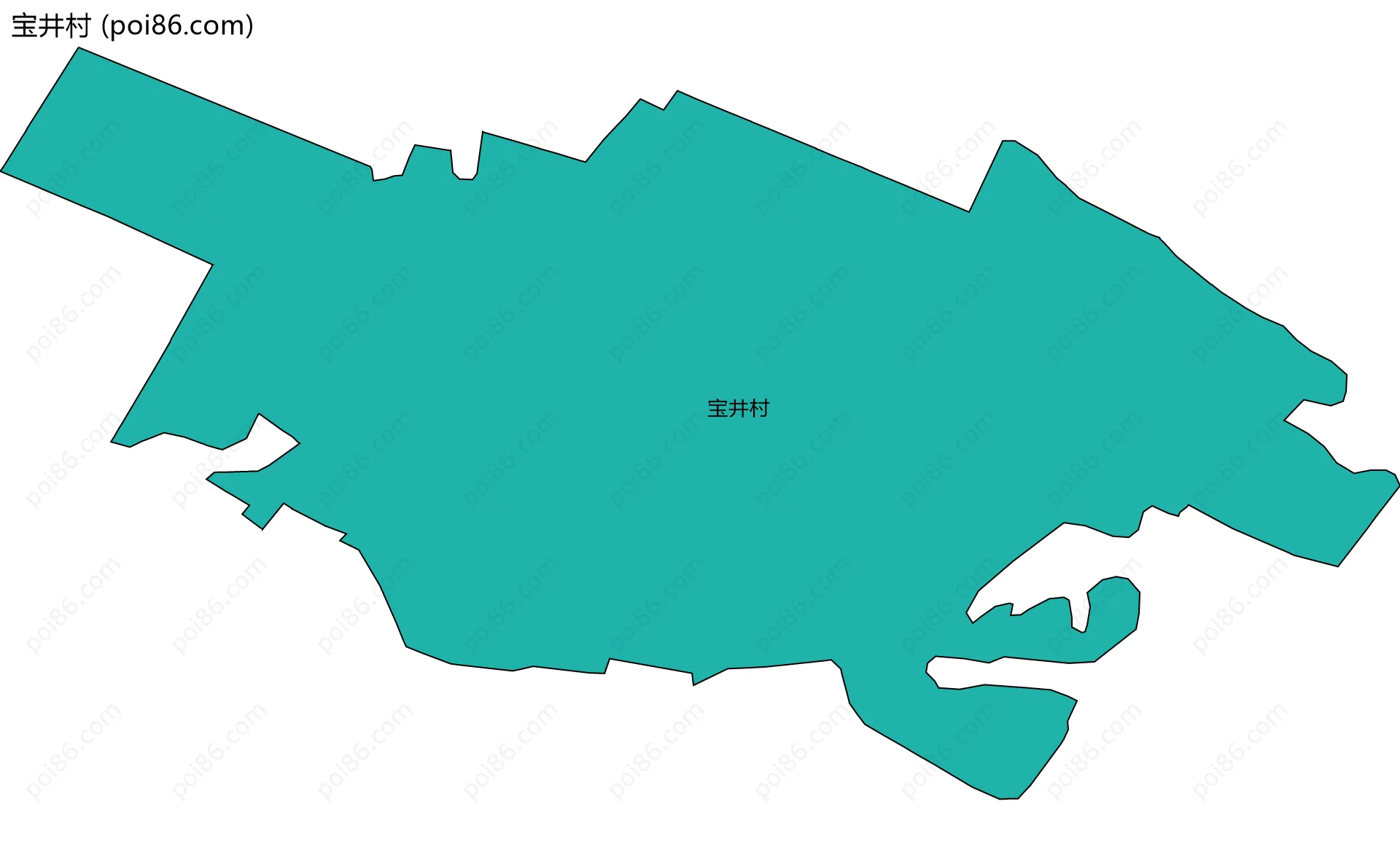 宝井村边界地图