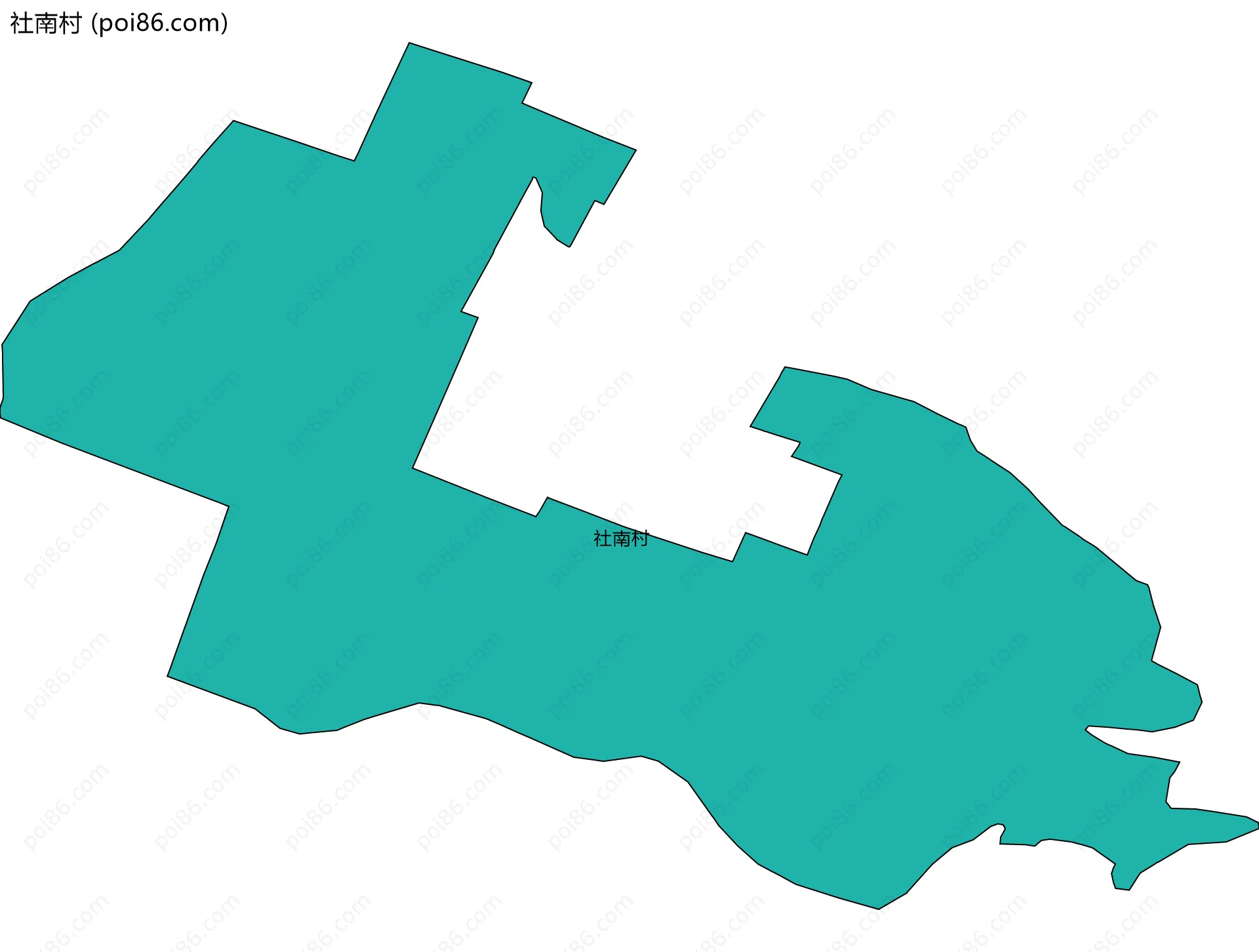 社南村边界地图