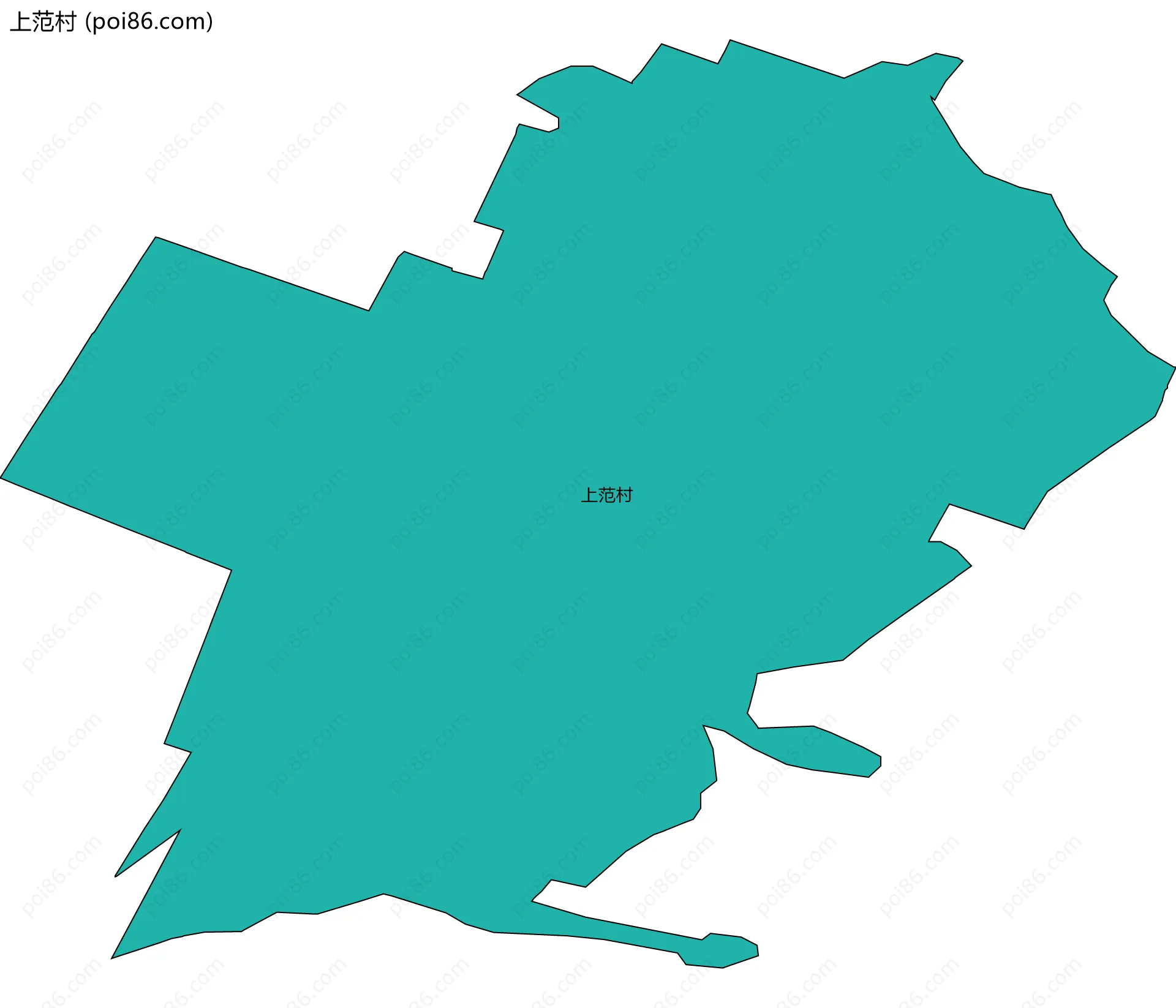 上范村边界地图