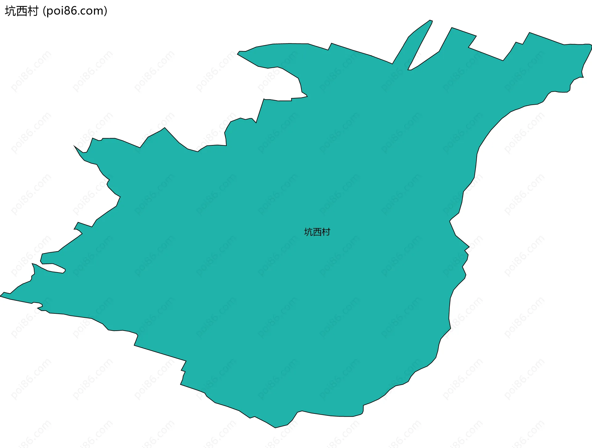 坑西村边界地图