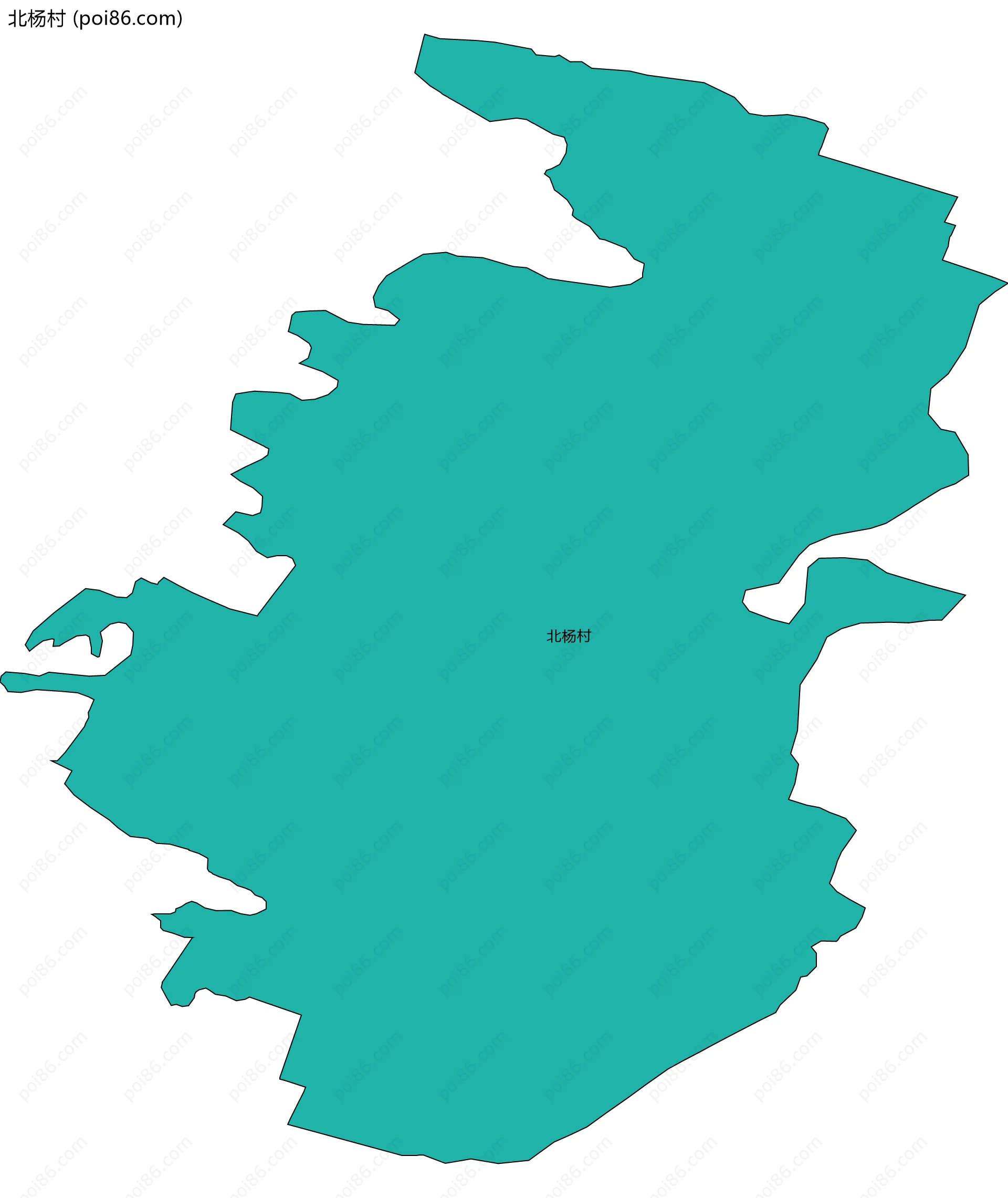 北杨村边界地图