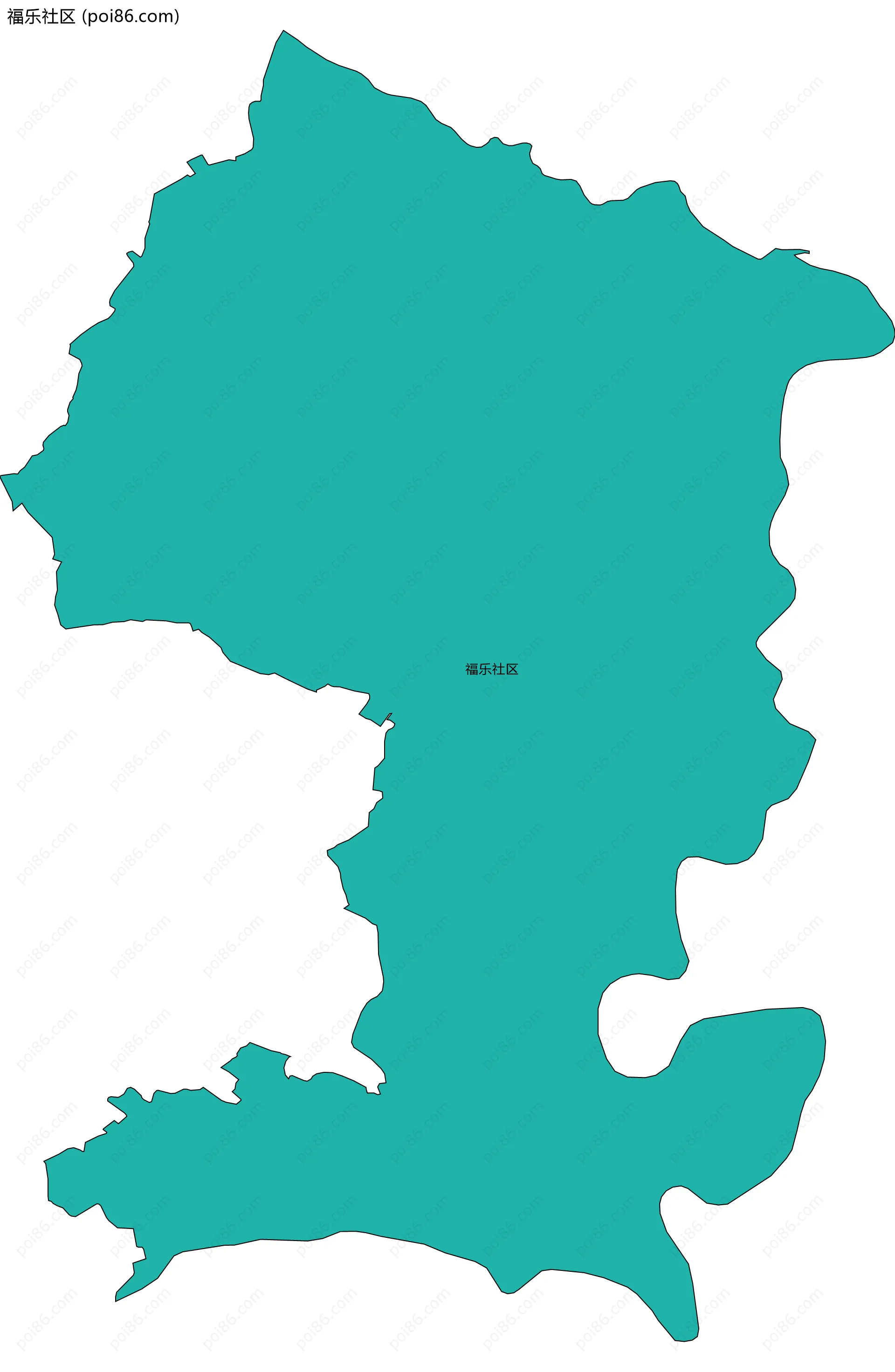 福乐社区边界地图