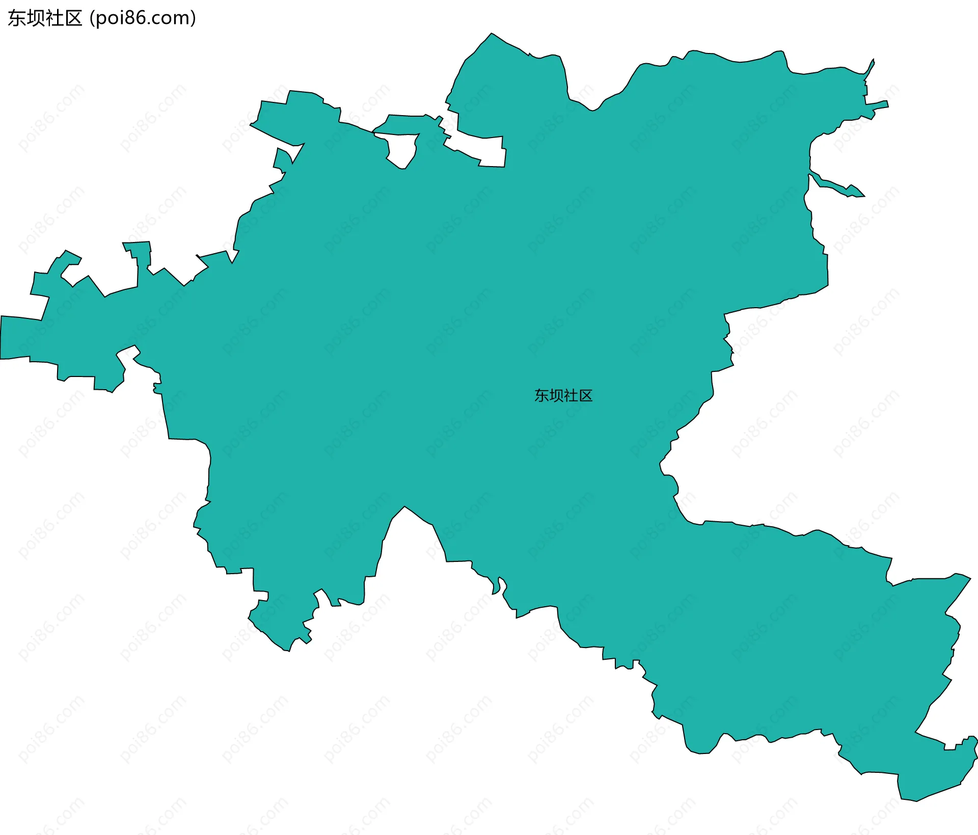 东坝社区边界地图