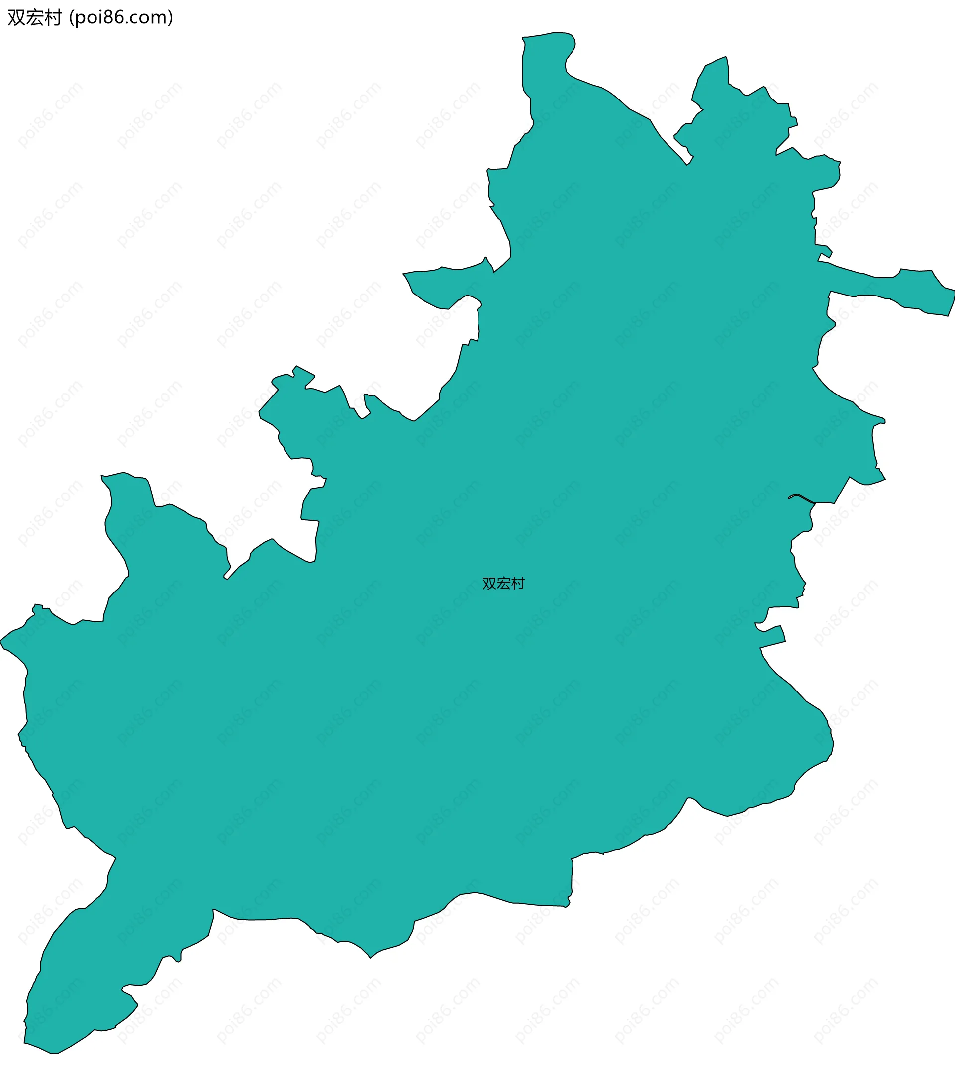 双宏村边界地图