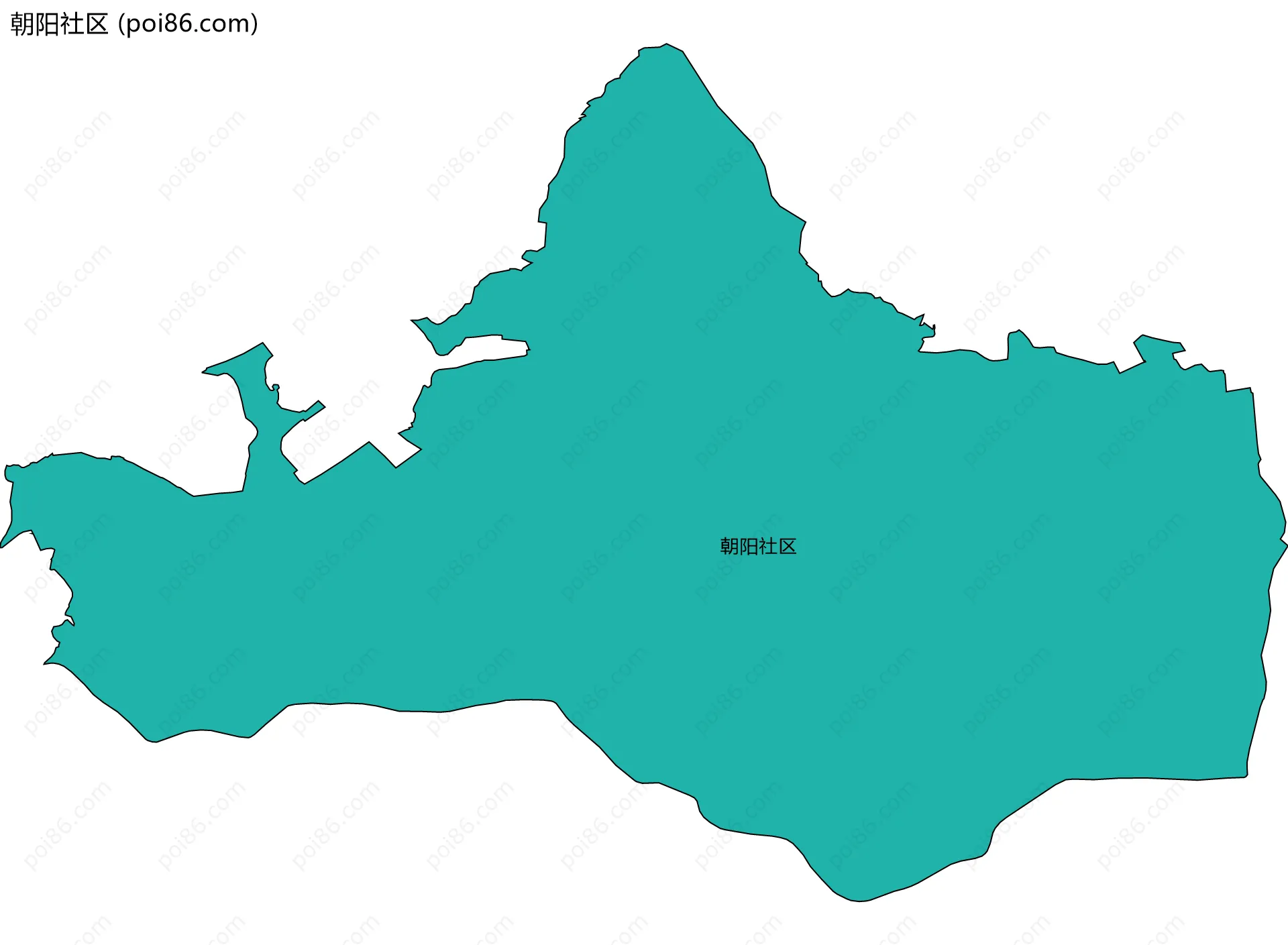 朝阳社区边界地图