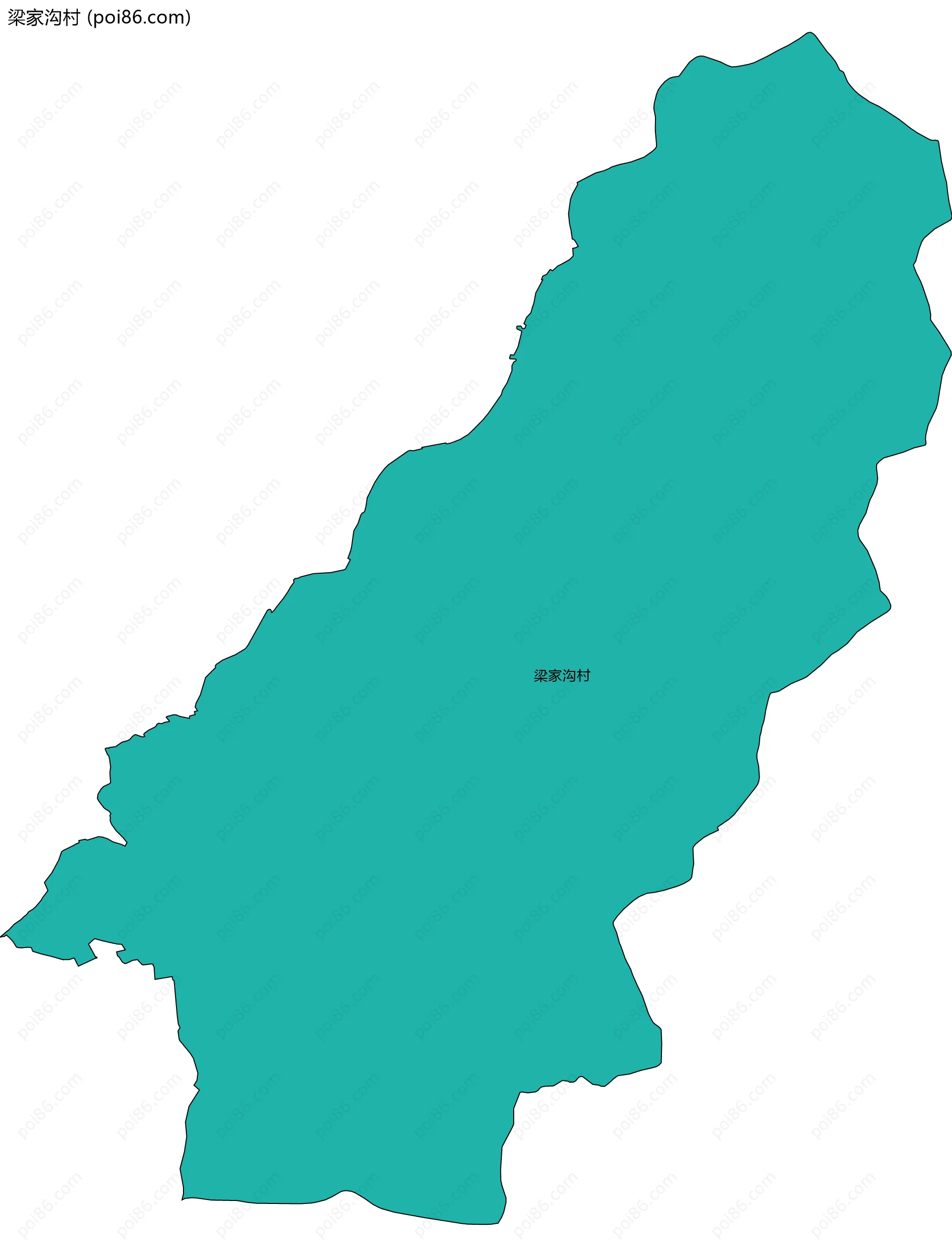 梁家沟村边界地图