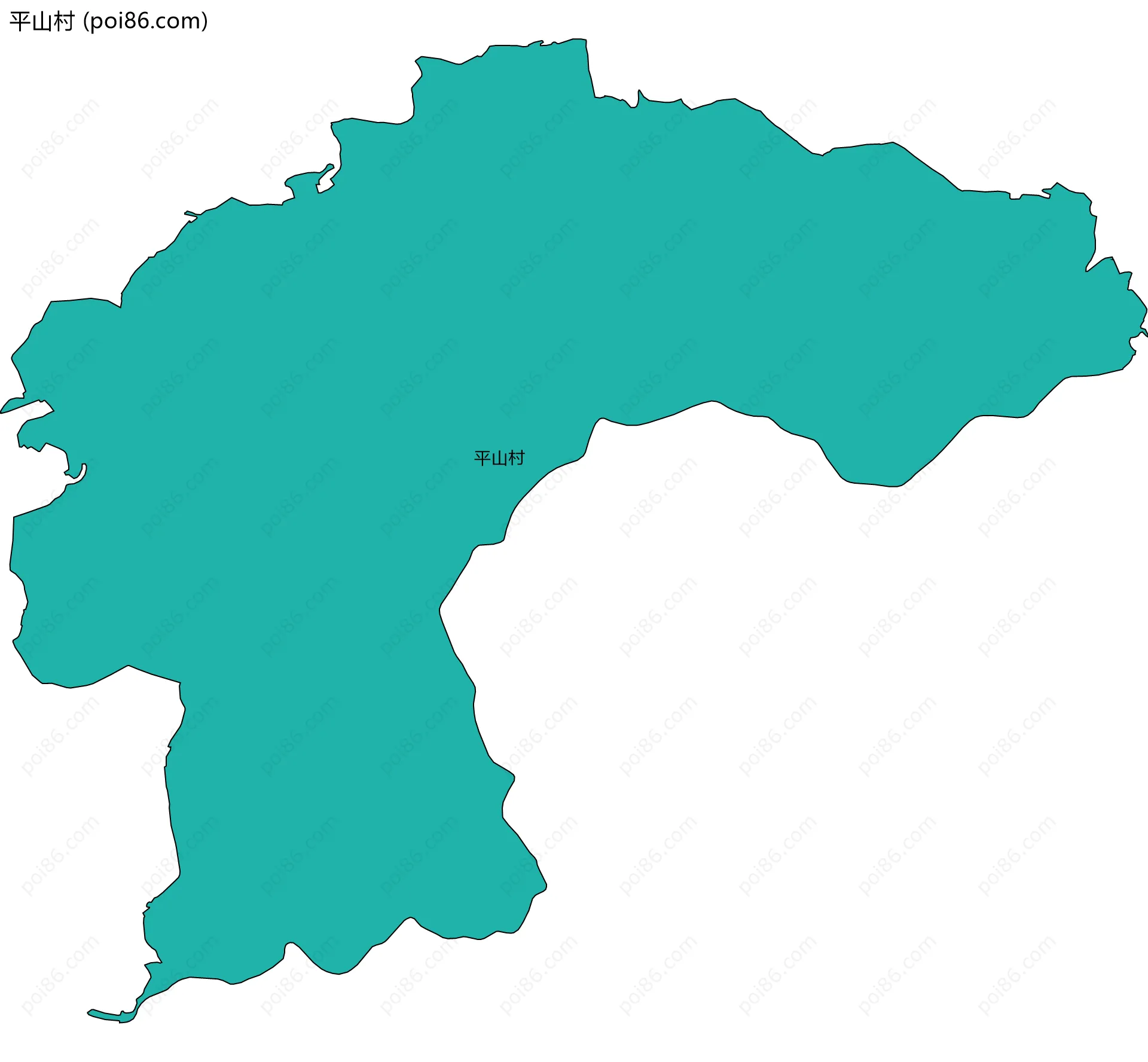 平山村边界地图