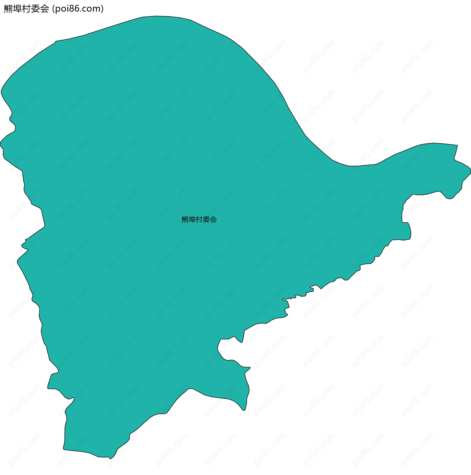 熊埠村委会边界地图