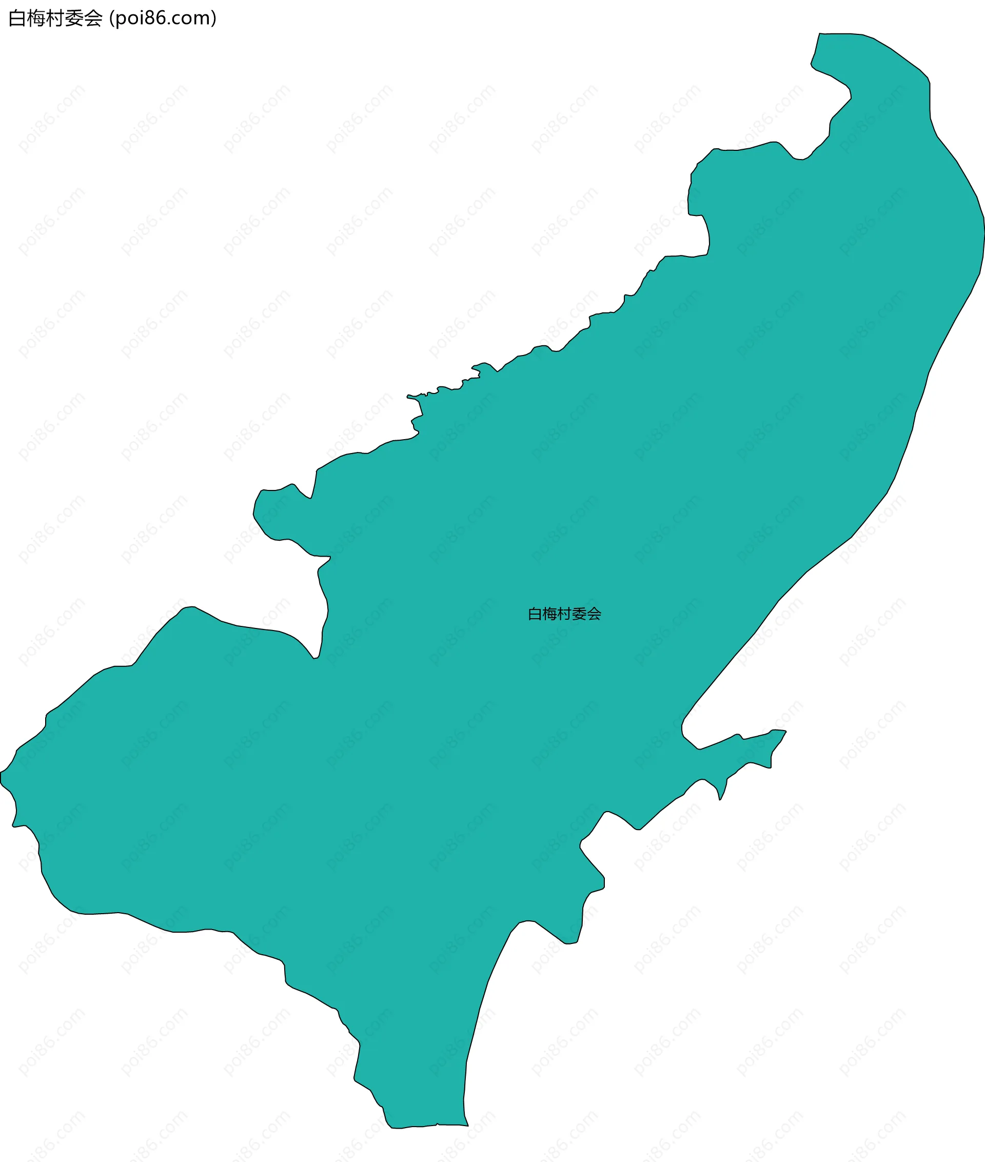 白梅村委会边界地图