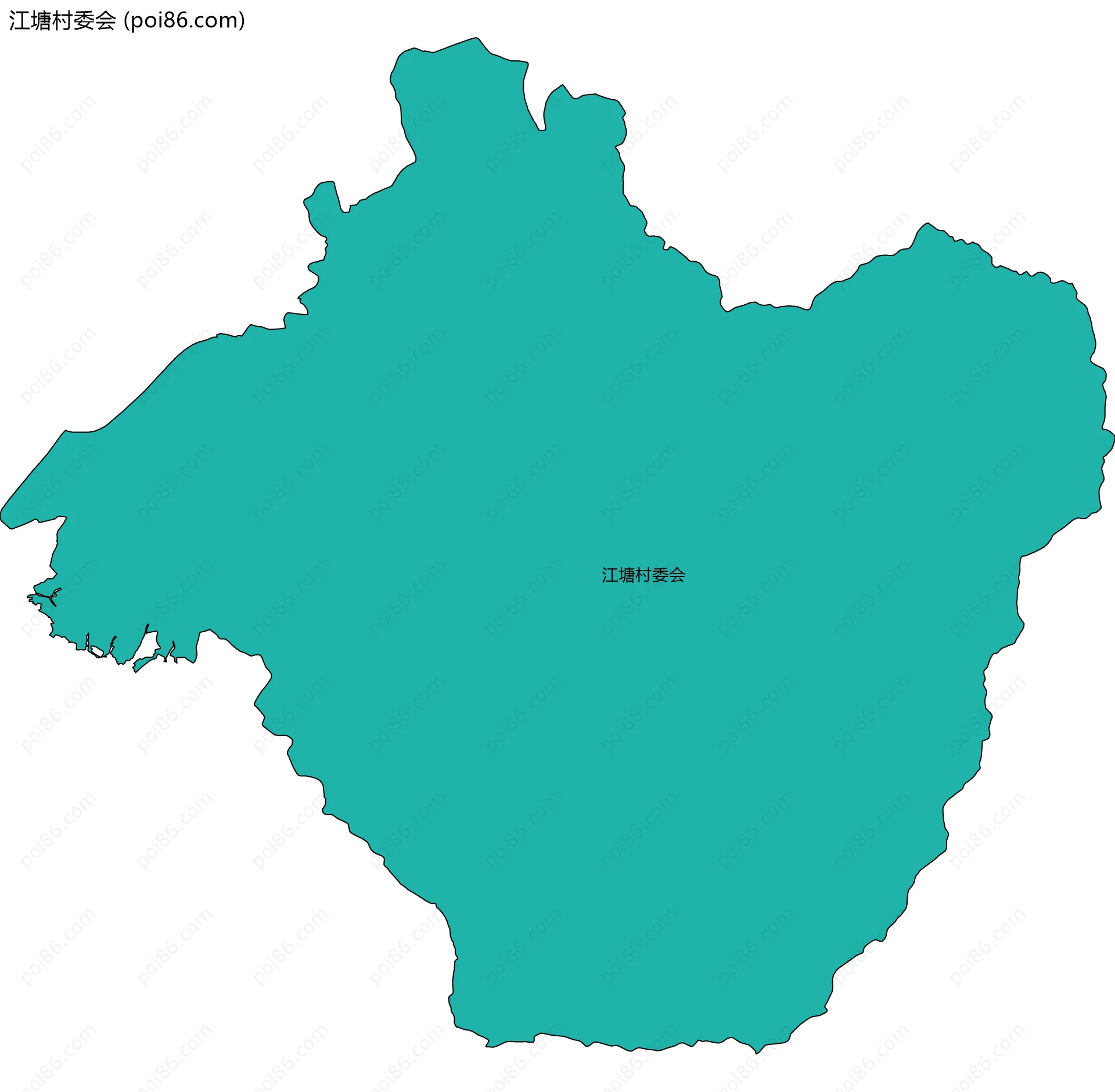 江塘村委会边界地图