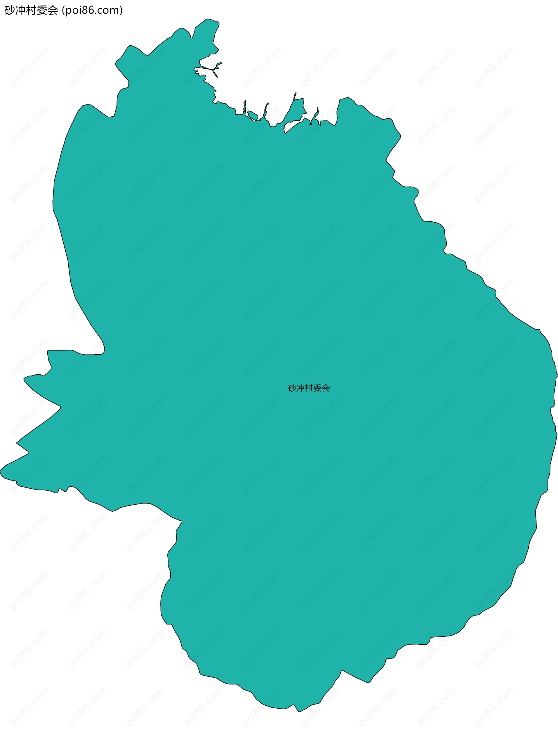 砂冲村委会边界地图