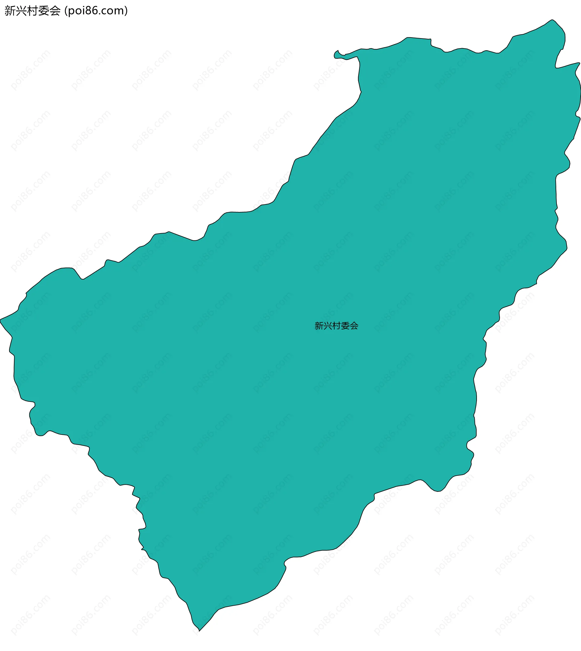 新兴村委会边界地图