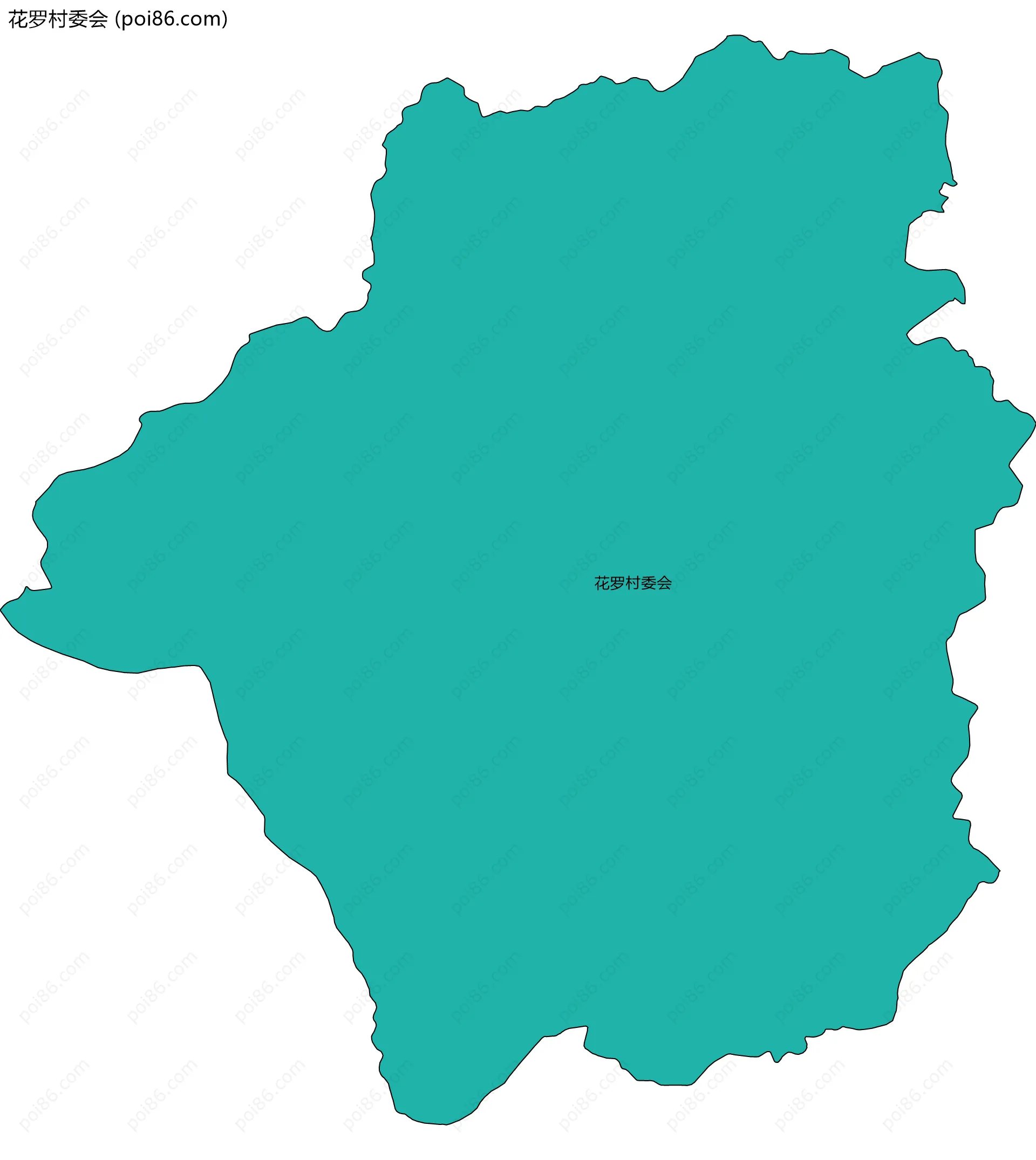 花罗村委会边界地图