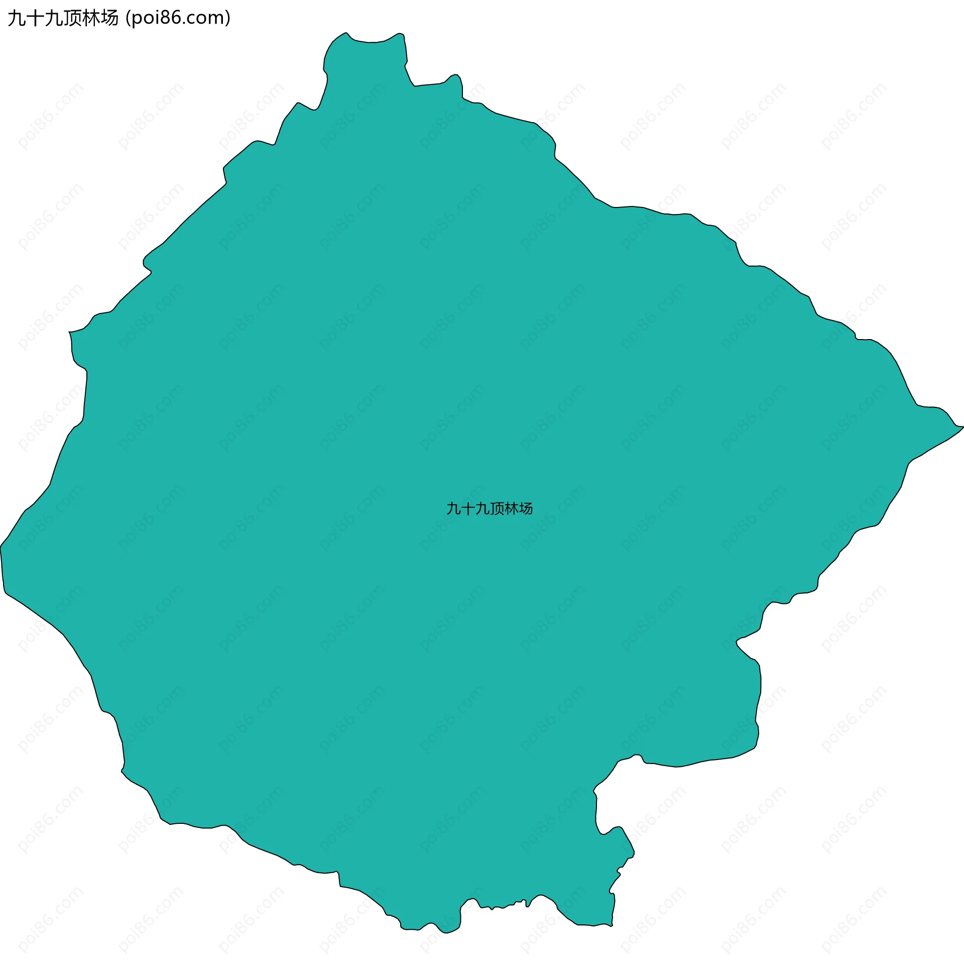 九十九顶林场边界地图