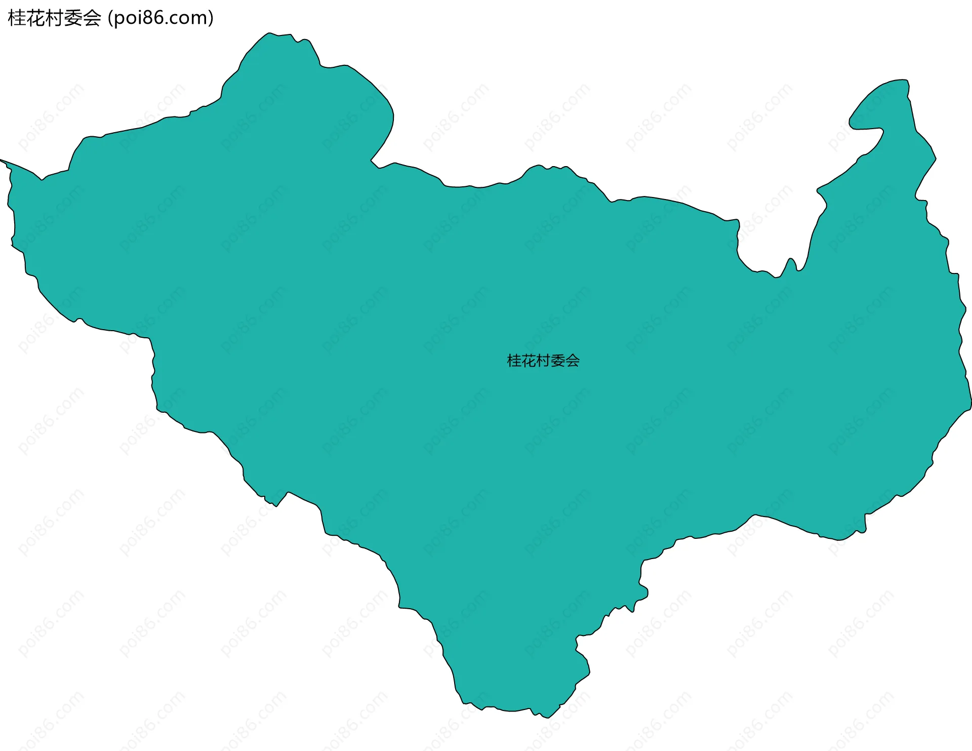 桂花村委会边界地图