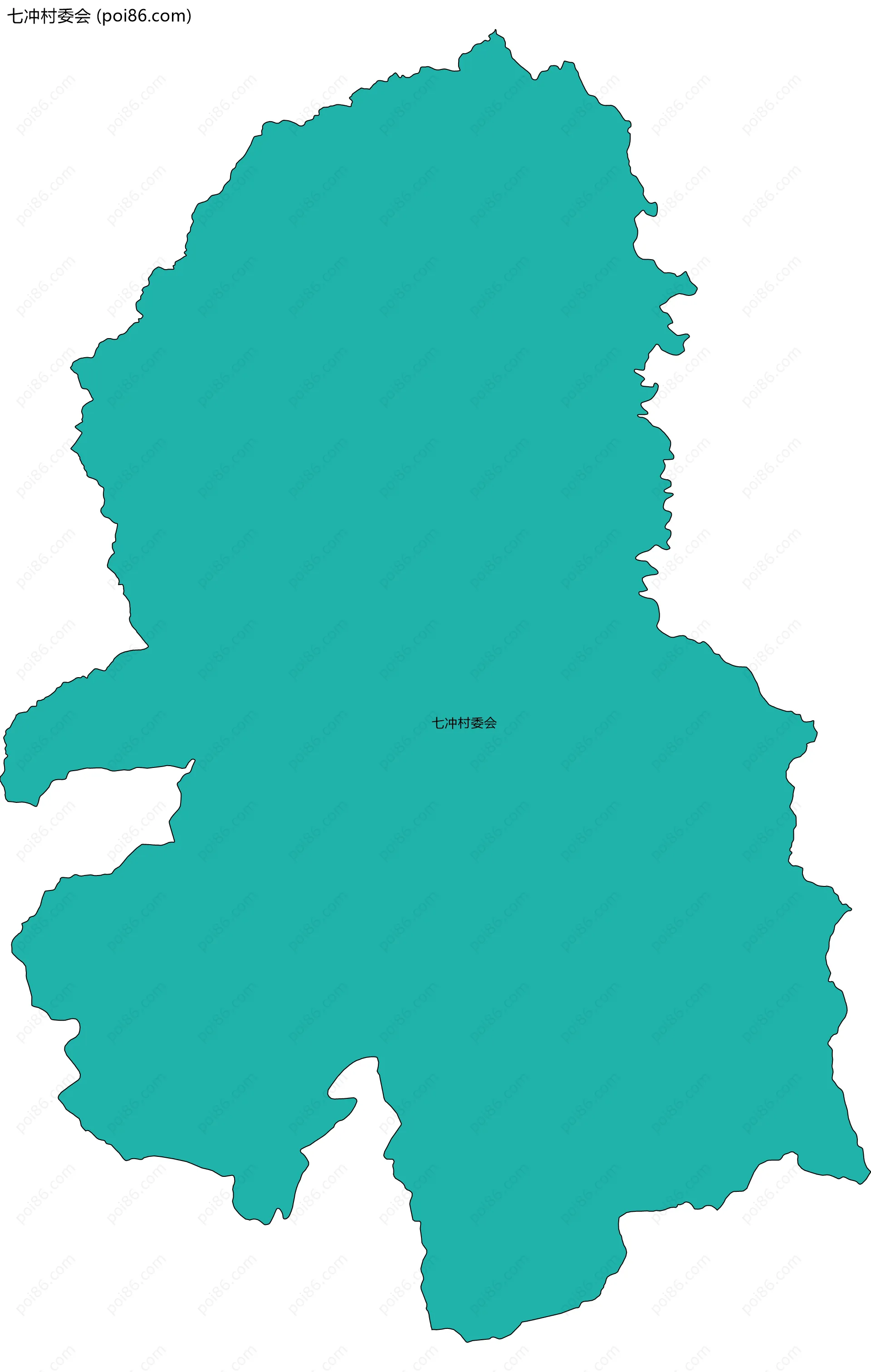 七冲村委会边界地图