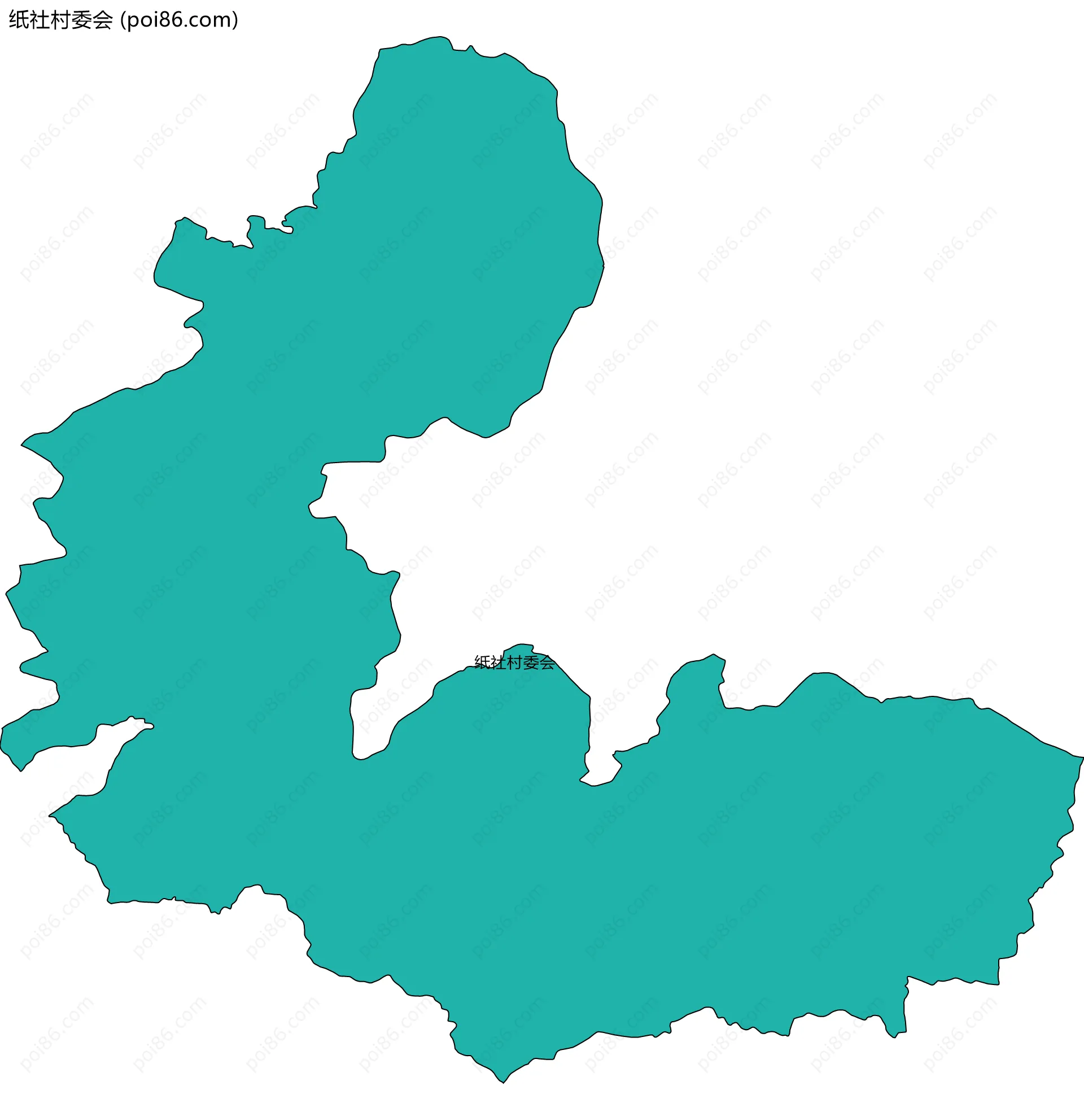 纸社村委会边界地图