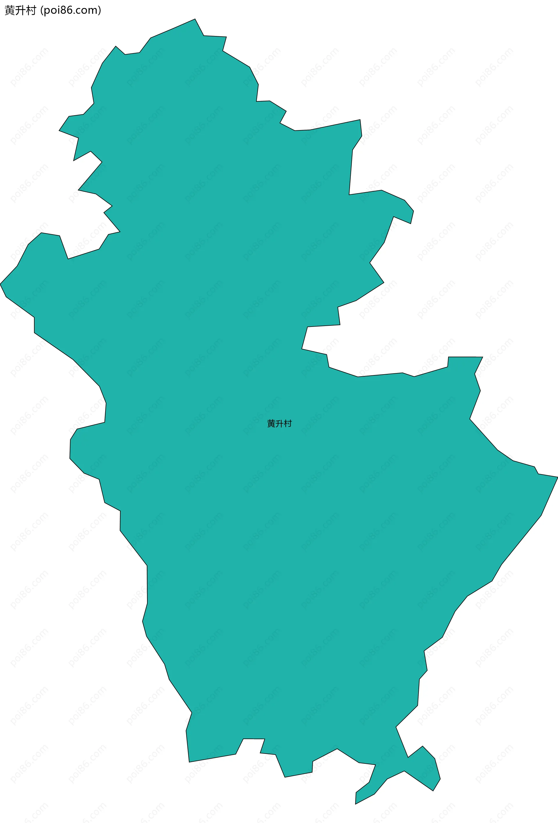 黄升村边界地图