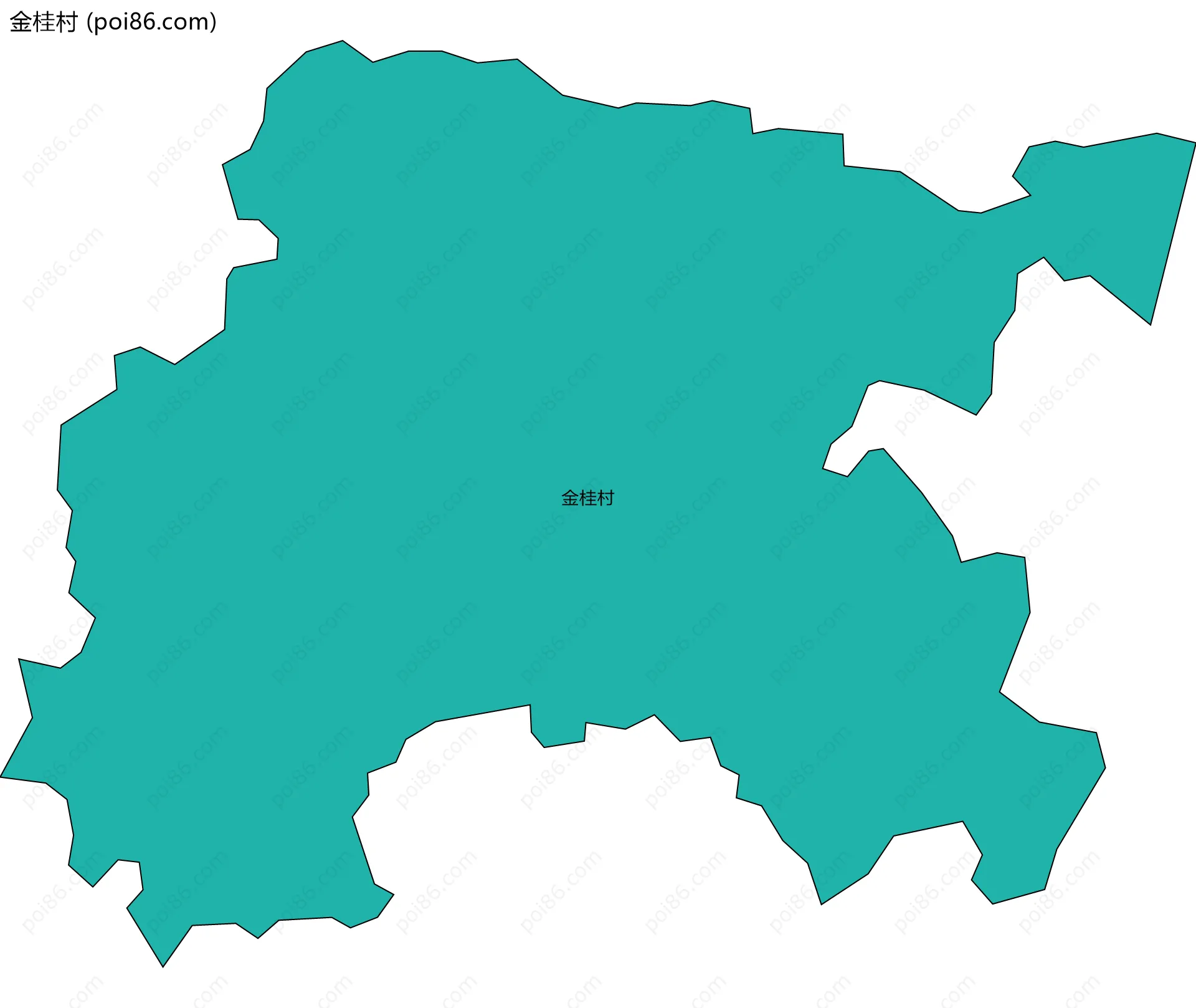 金桂村边界地图