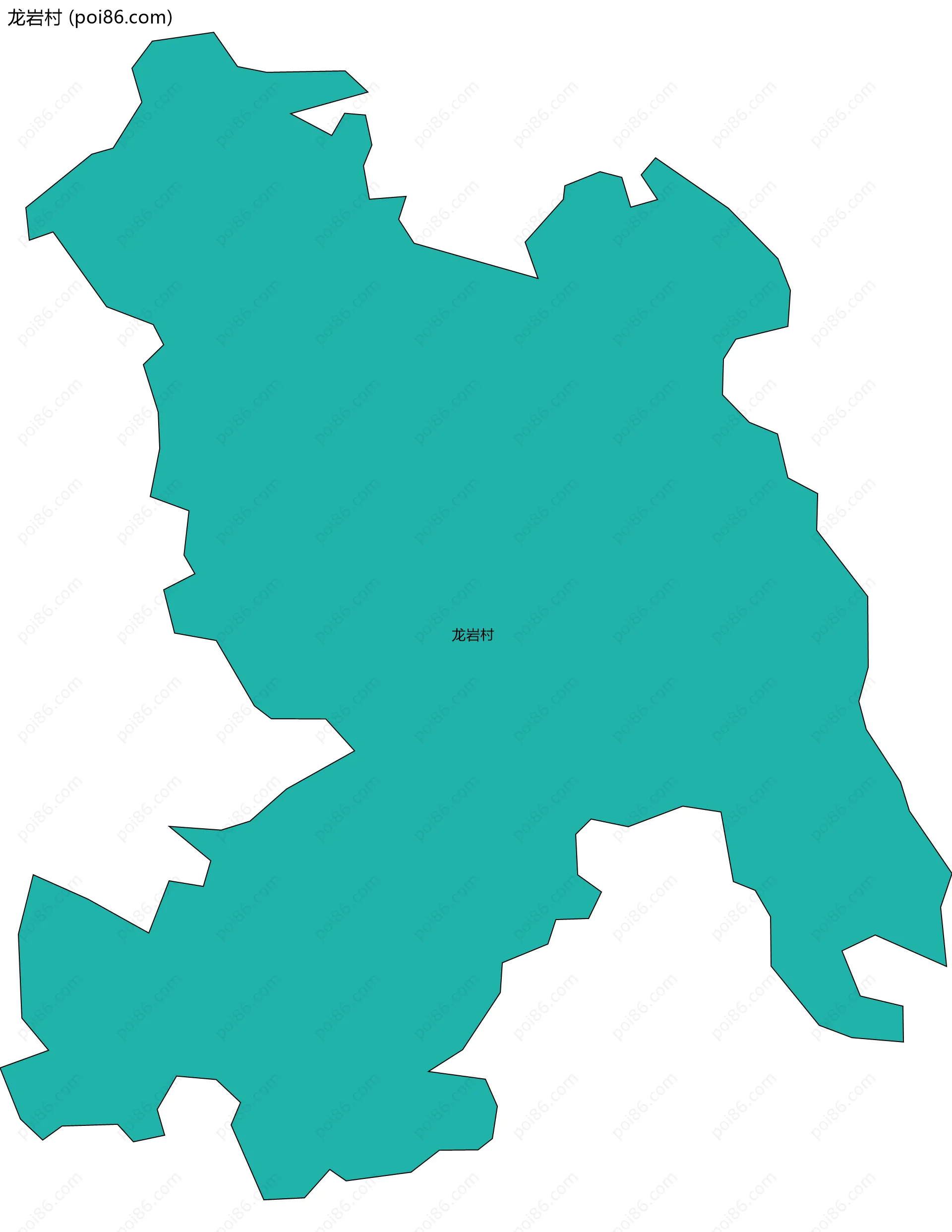 龙岩村边界地图