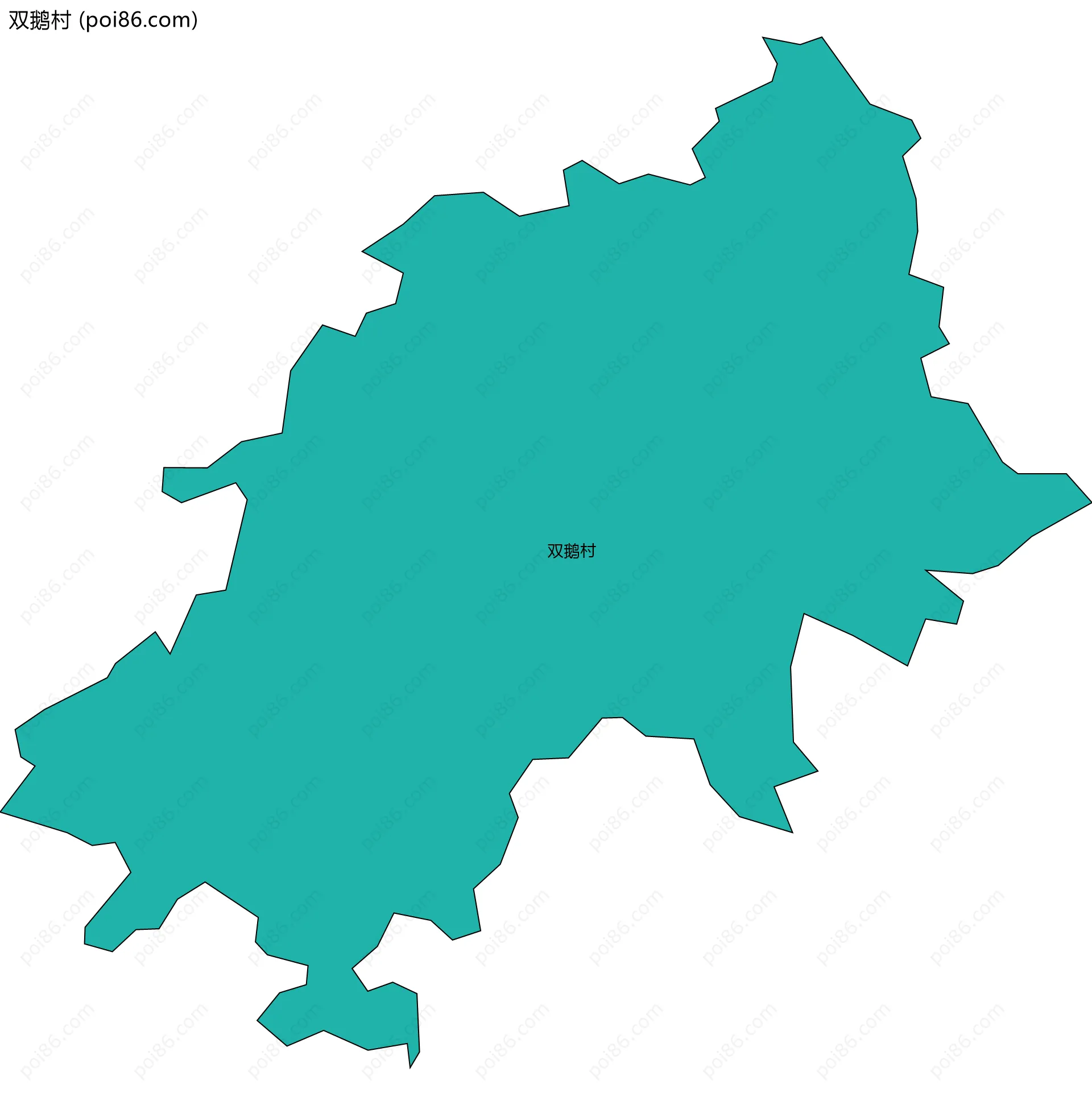 双鹅村边界地图