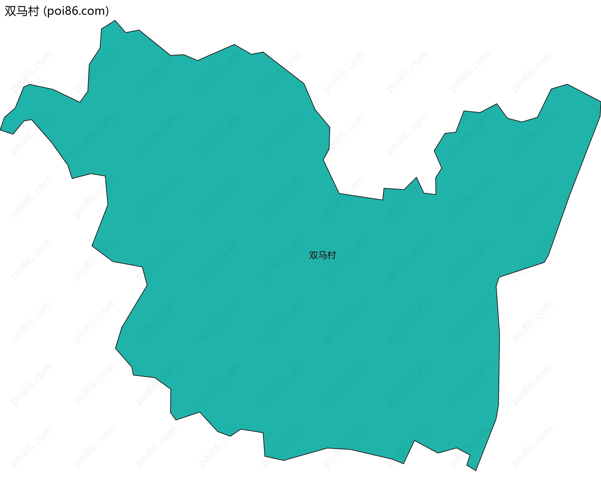 双马村边界地图