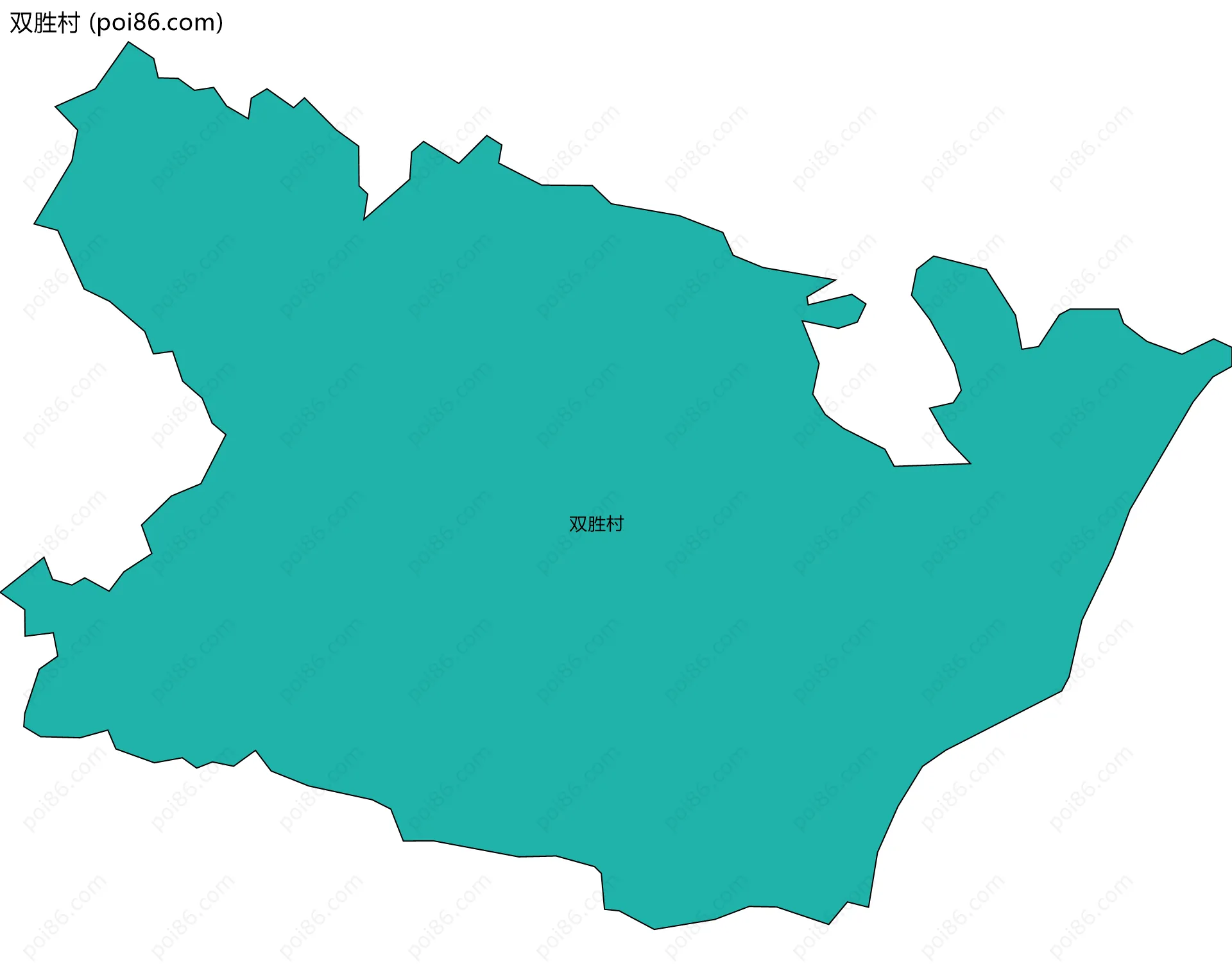 双胜村边界地图