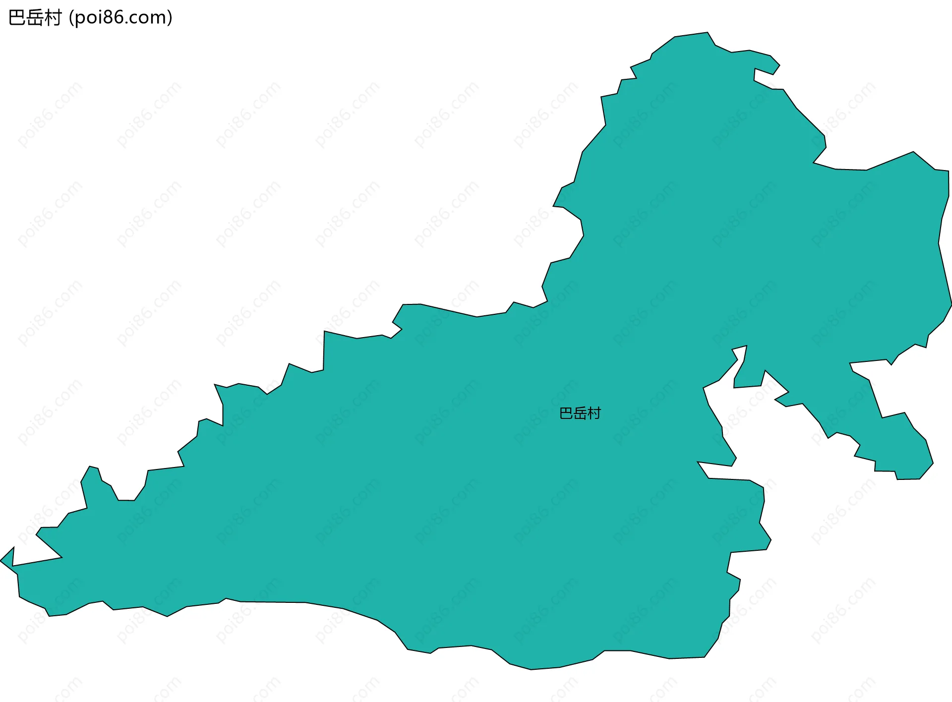 巴岳村边界地图