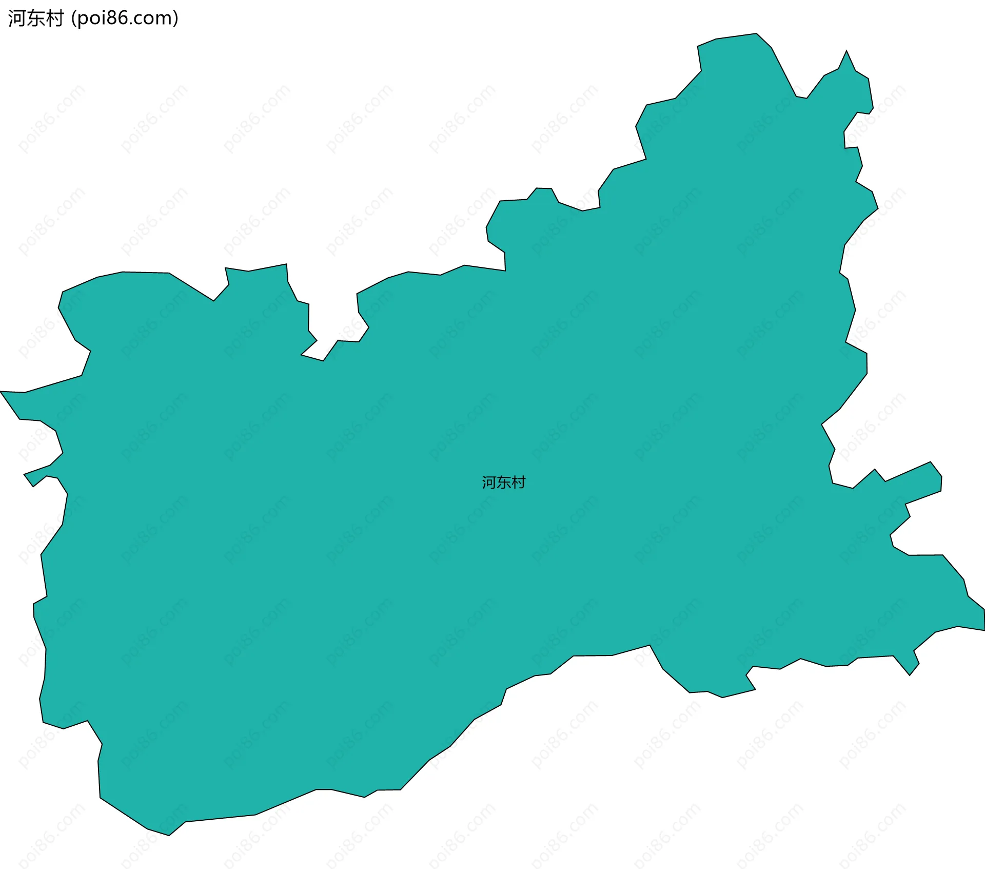 河东村边界地图
