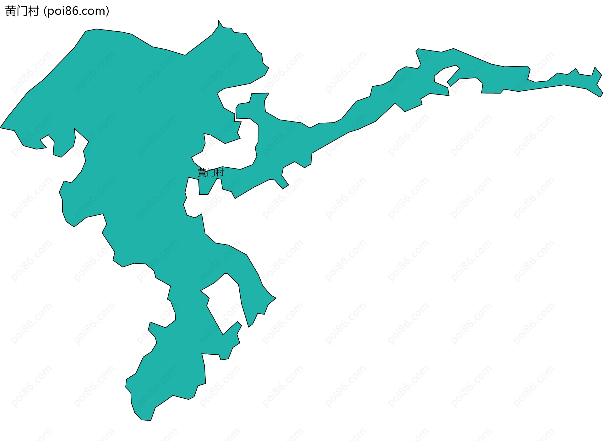 黄门村边界地图