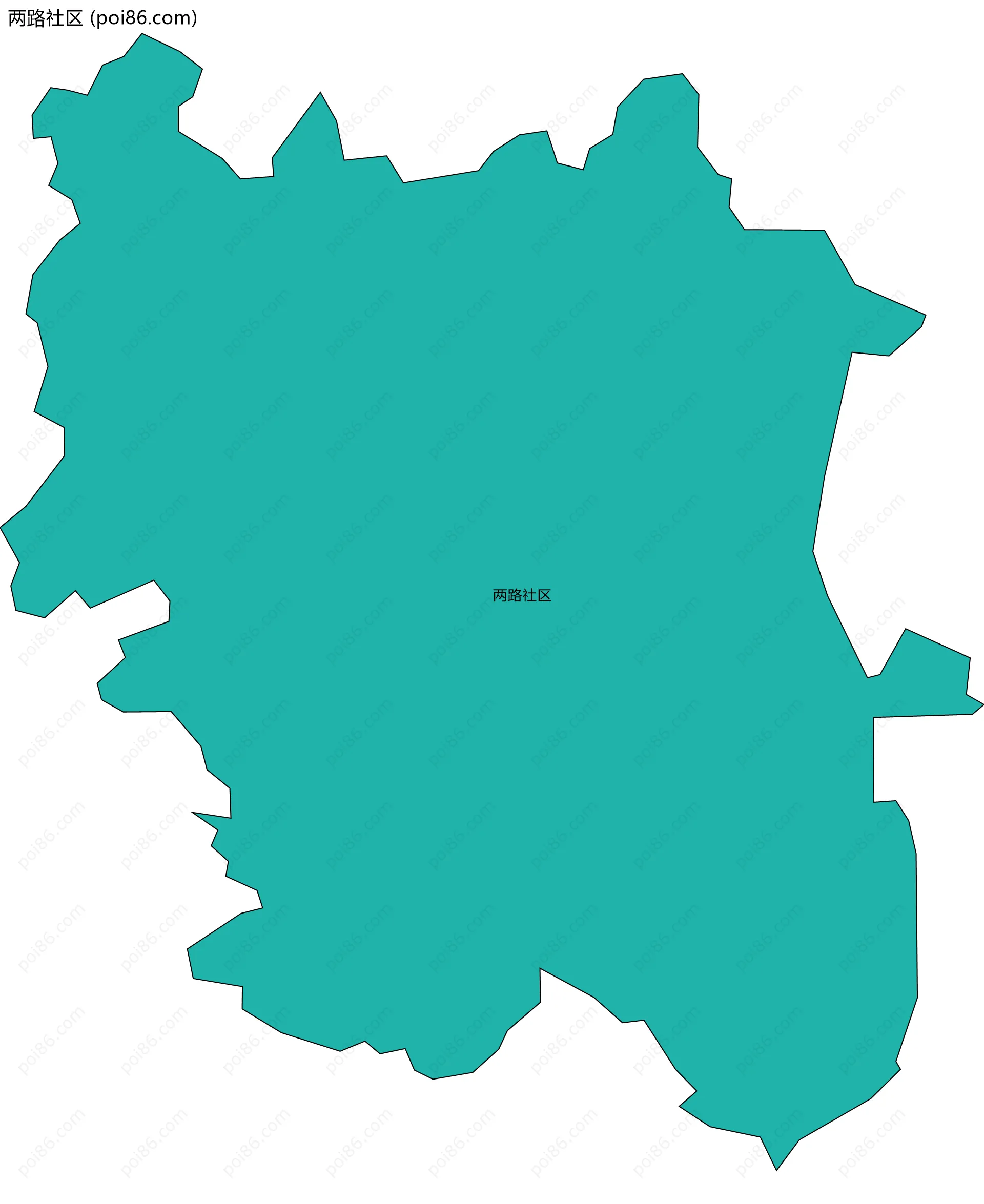 两路社区边界地图