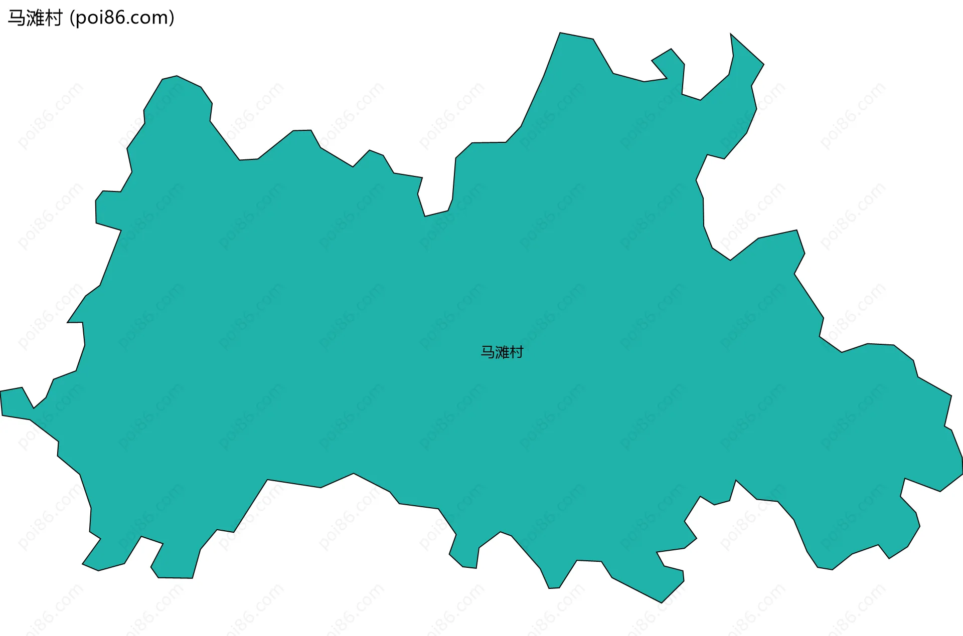 马滩村边界地图